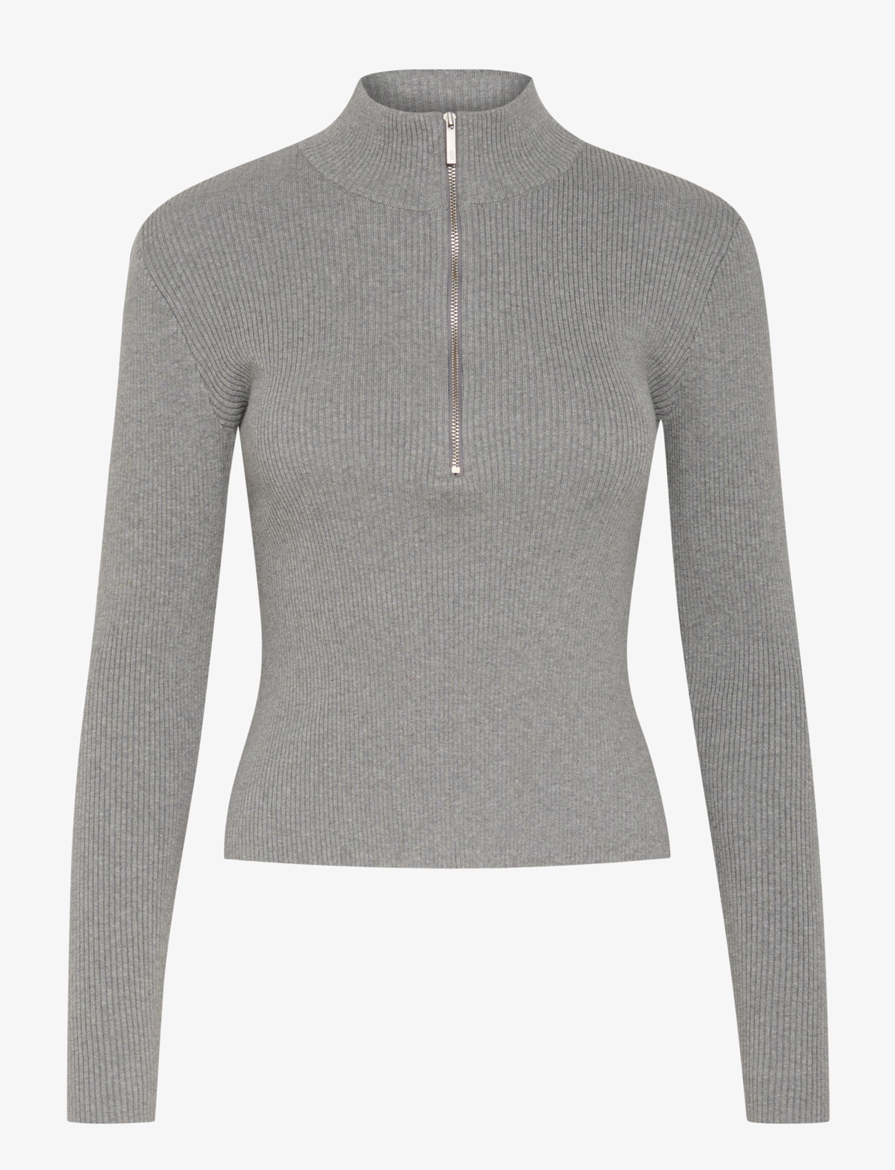 GESTUZ Yasmiagz Zipper Pullover Noos Grau - L - Damen