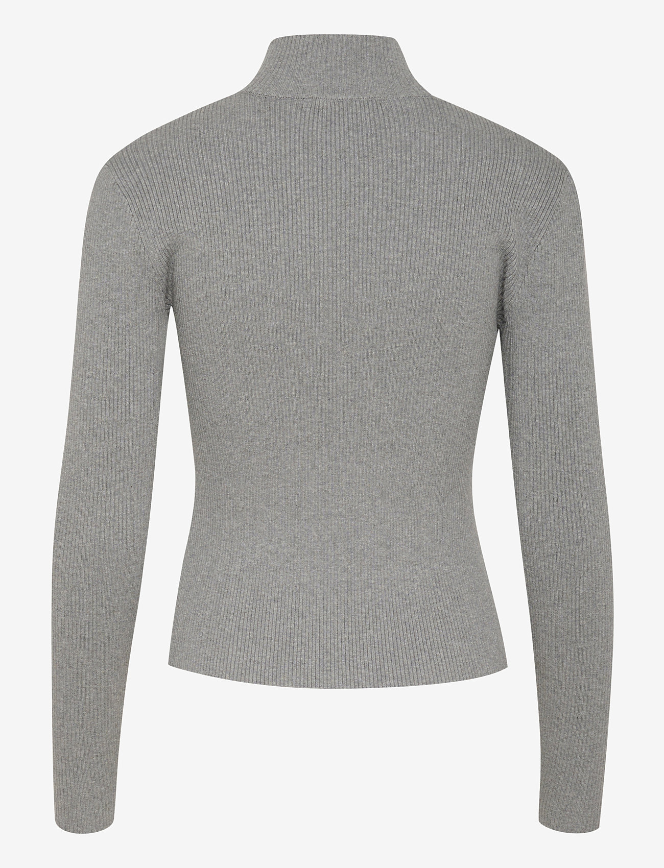Gestuz - YasmiaGZ zipper pullover NOOS - neulepuserot - grey melange - 2