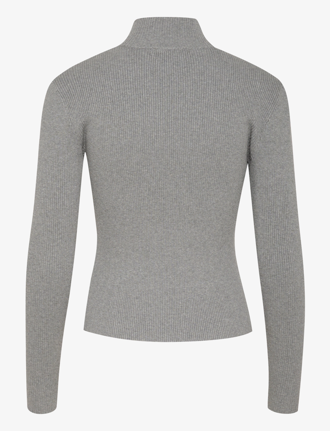 Gestuz - YasmiaGZ zipper pullover NOOS - trøjer - grey melange - 2