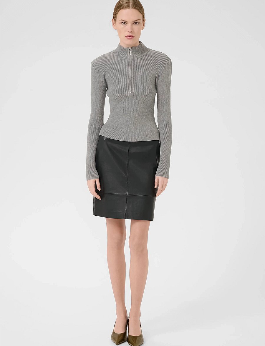 Gestuz - YasmiaGZ zipper pullover NOOS - pullover - grey melange - 3