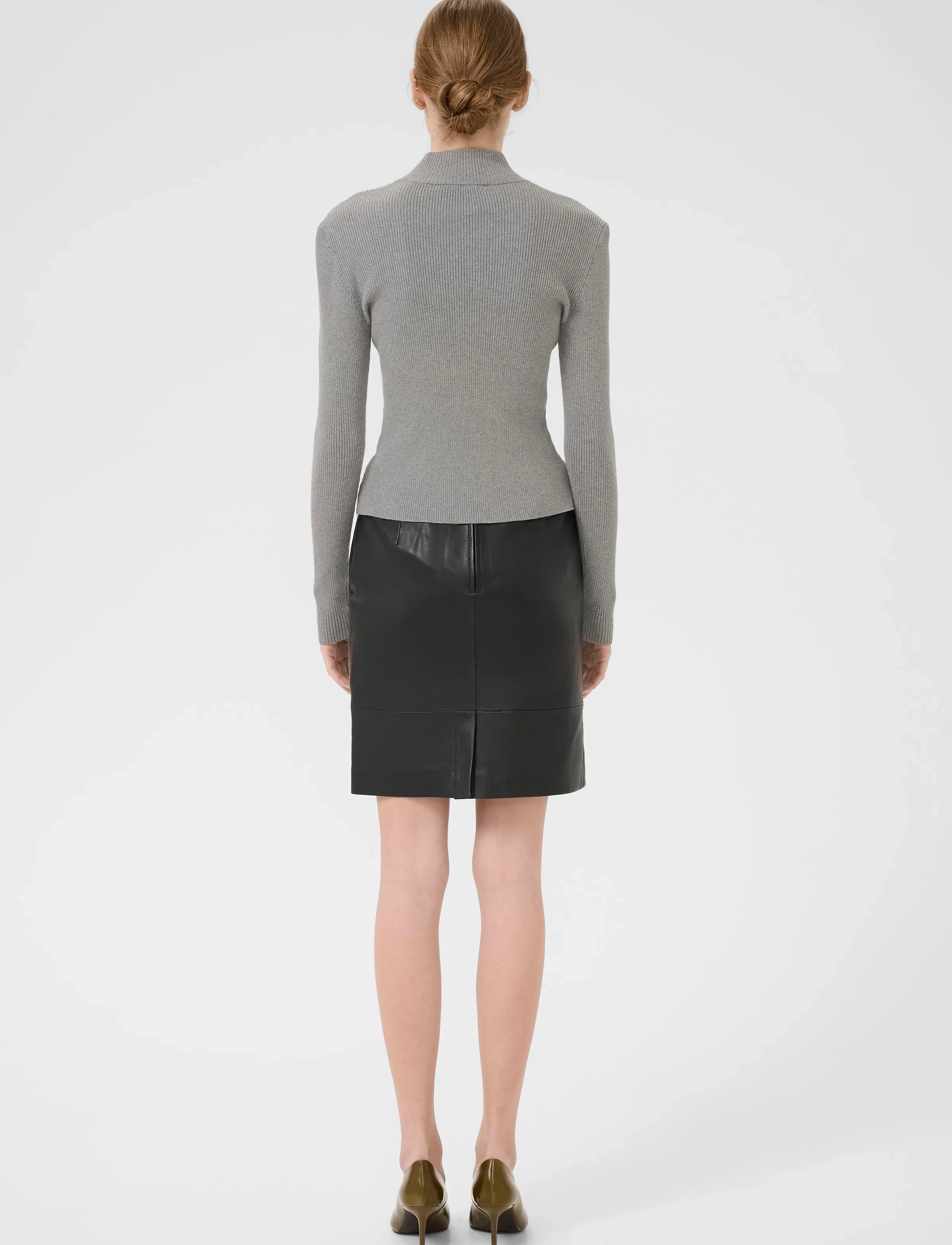 Gestuz - YasmiaGZ zipper pullover NOOS - trøjer - grey melange - 4