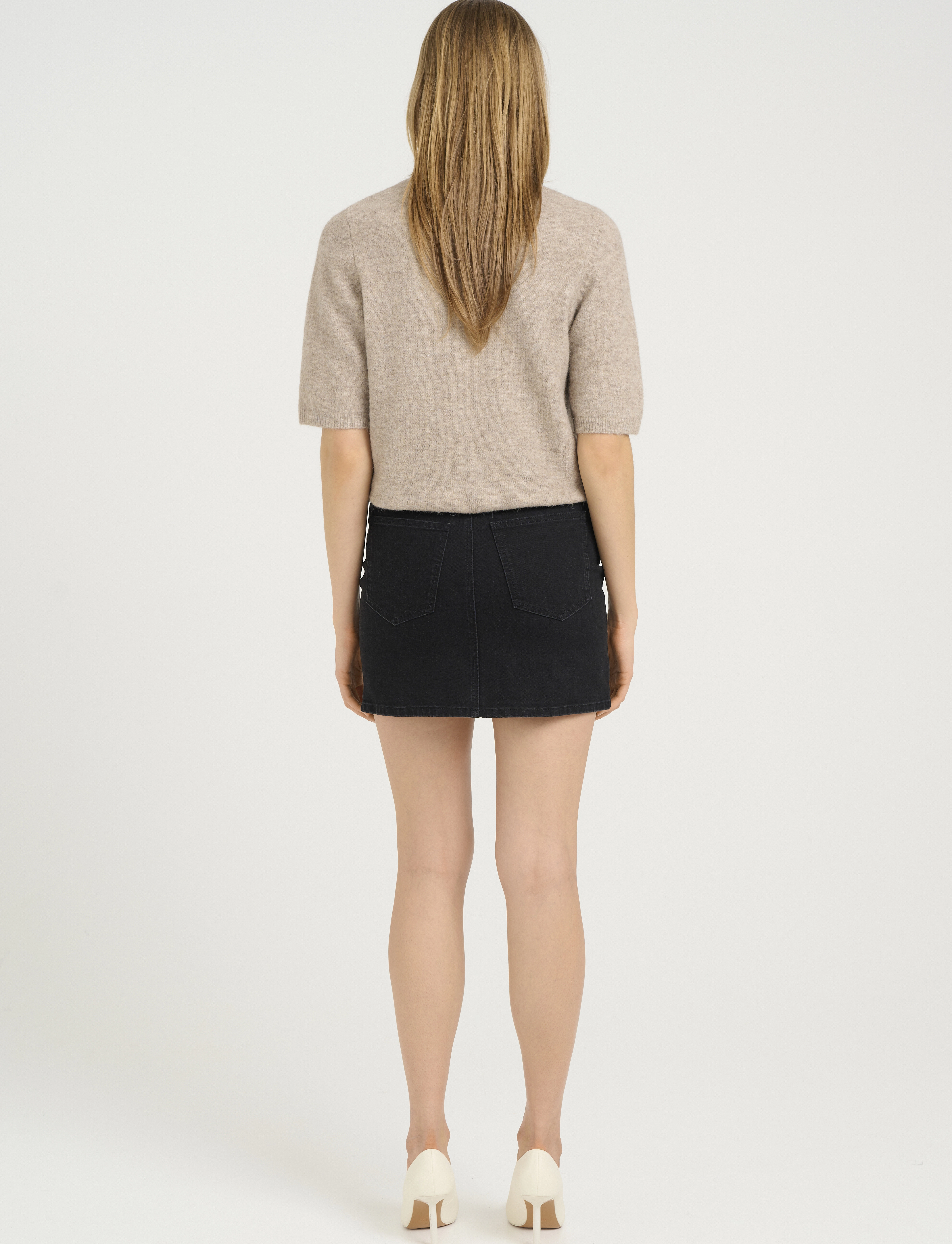 Gestuz - TilliaGZ short skirt - denimnederdele - dark grey washed - 4