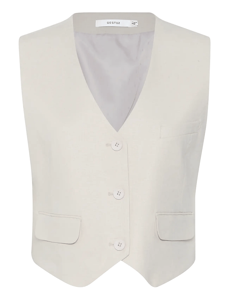 Gestuz - ElarahGZ linen waistcoat - westen - ancient scroll - 1