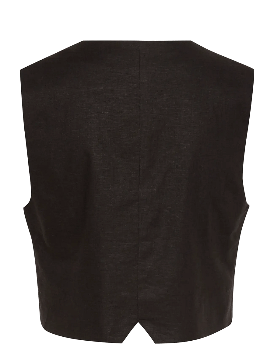 Gestuz - ElarahGZ linen waistcoat - westen - black - 2