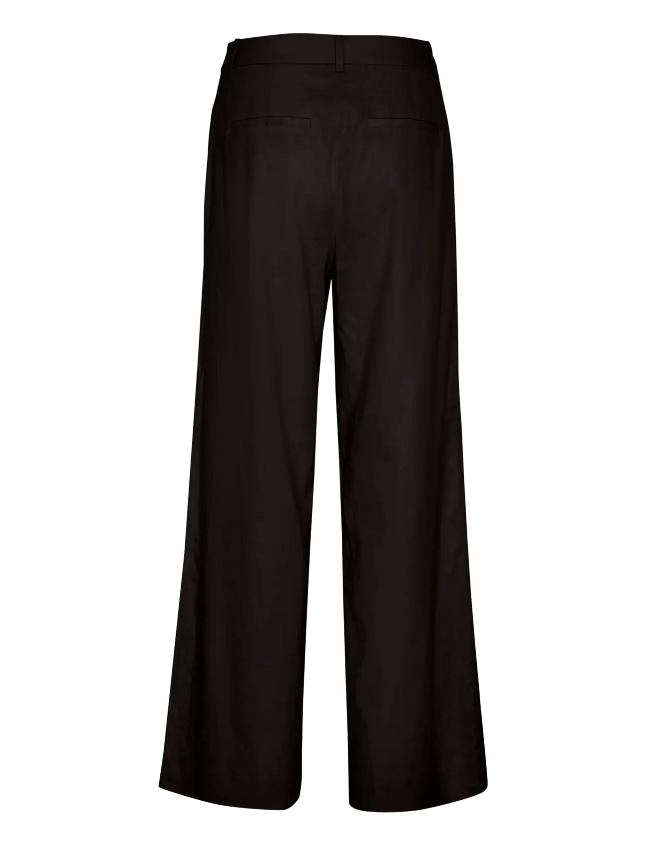 Gestuz - ElarahGZ linen HW pants - hørbukser - black - 2
