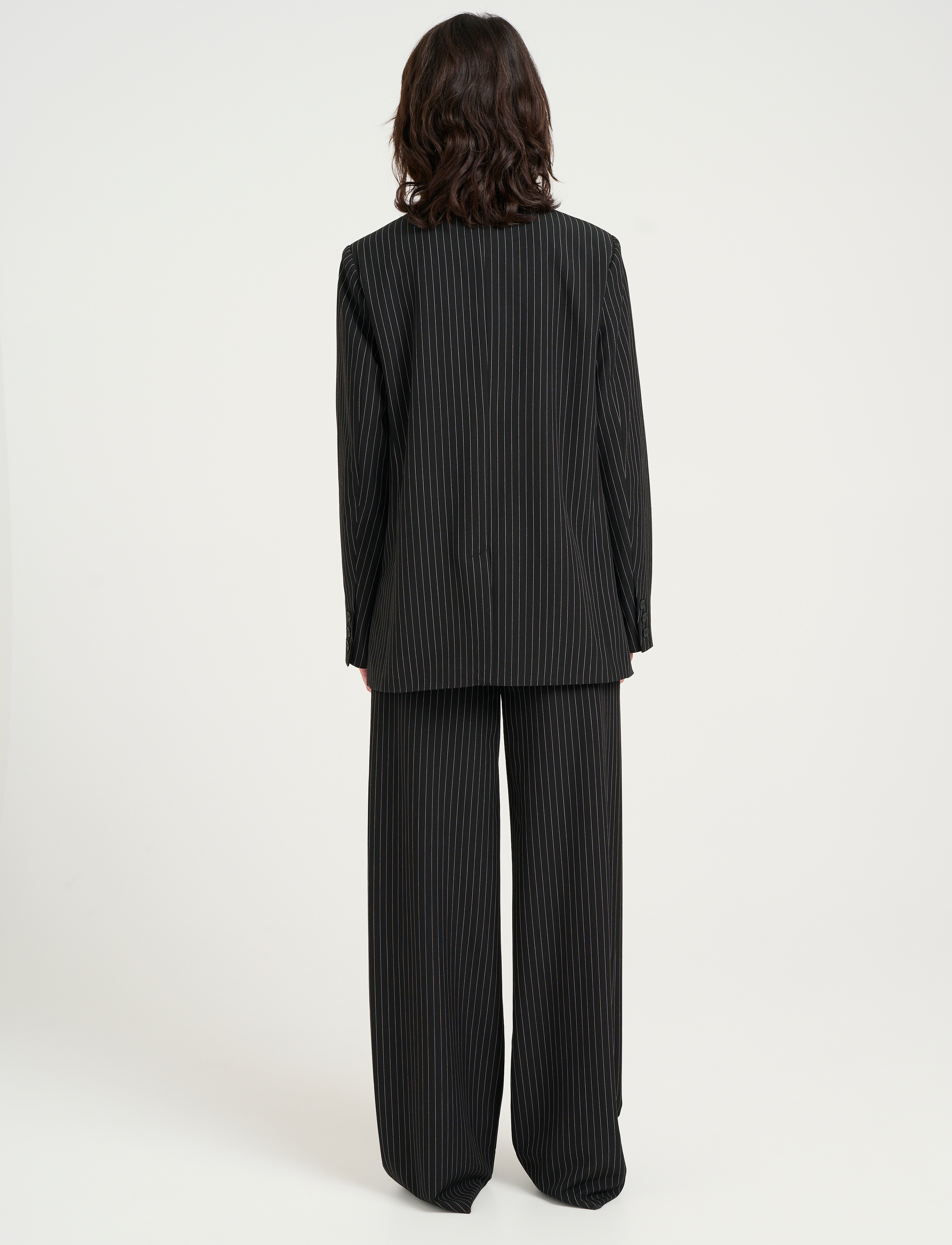 Gestuz - JoelleGZ pinstripe MW pants NOOS - straight leg trousers - black pinstripe - 4
