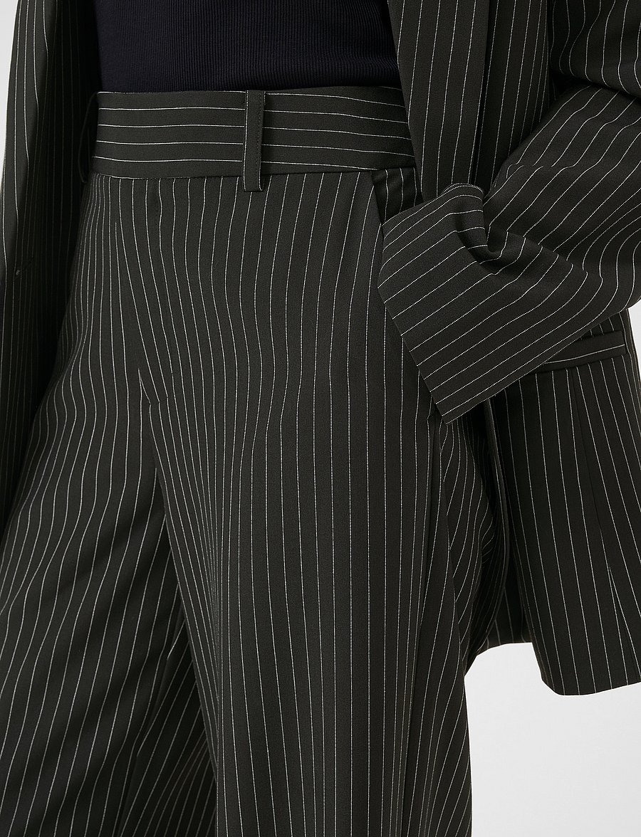 Gestuz - JoelleGZ pinstripe MW pants NOOS - sirged püksid - black pinstripe - 5
