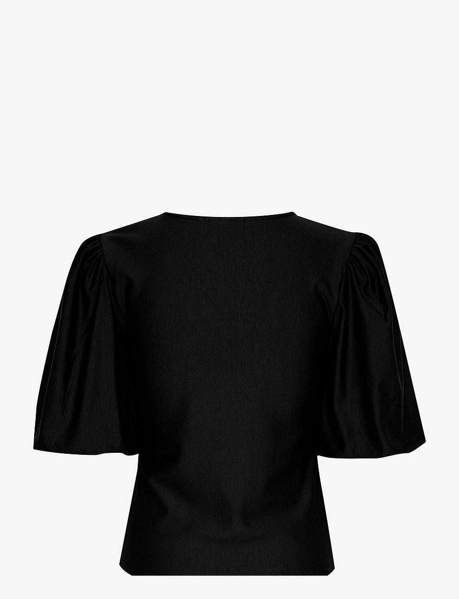Gestuz - RifaGZ balloon blouse - kurzämlige blusen - black - 2