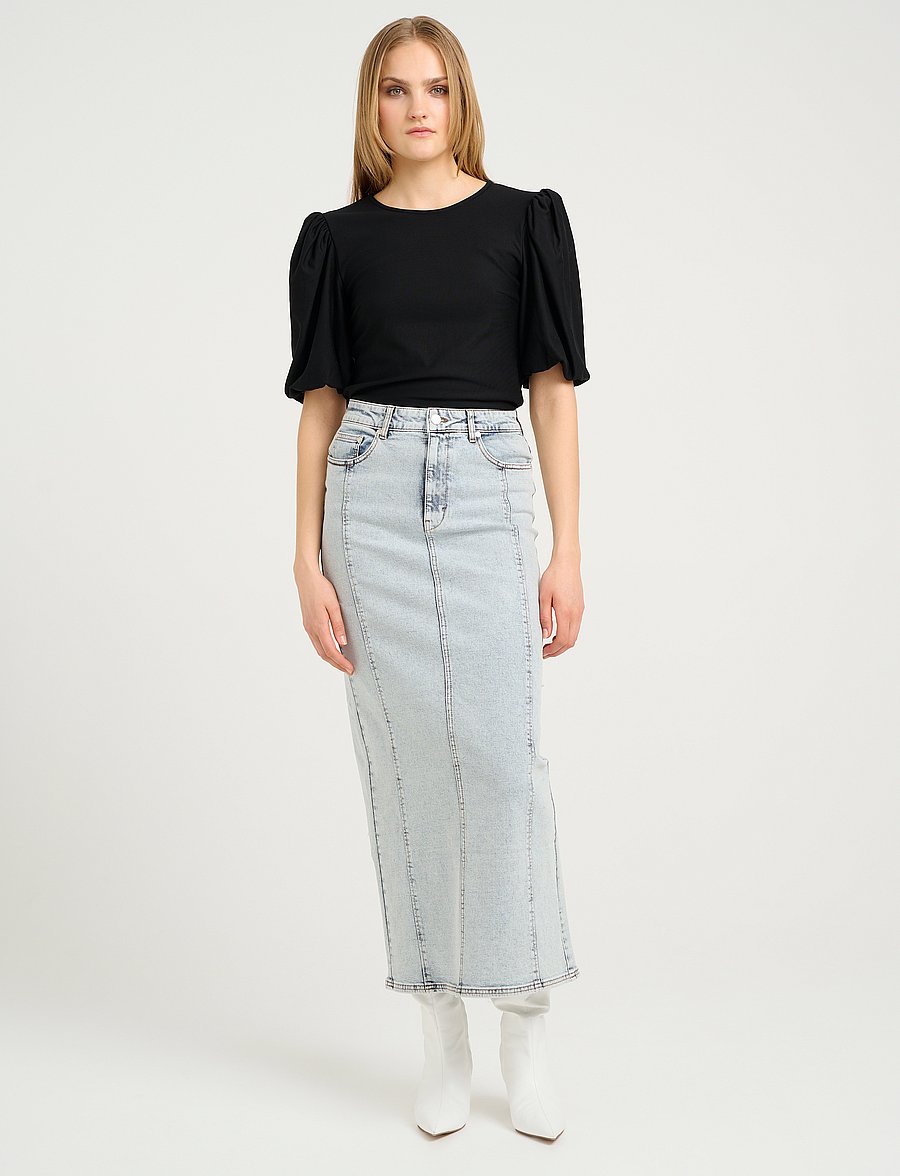 Gestuz - RifaGZ balloon blouse - kurzämlige blusen - black - 3