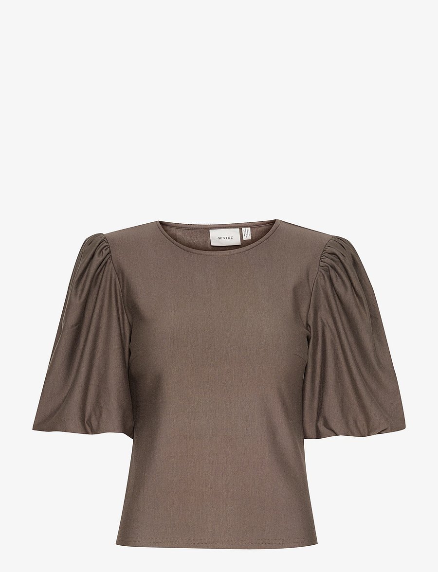 Gestuz - RifaGZ balloon blouse - blouses à manches courtes - earth - 1