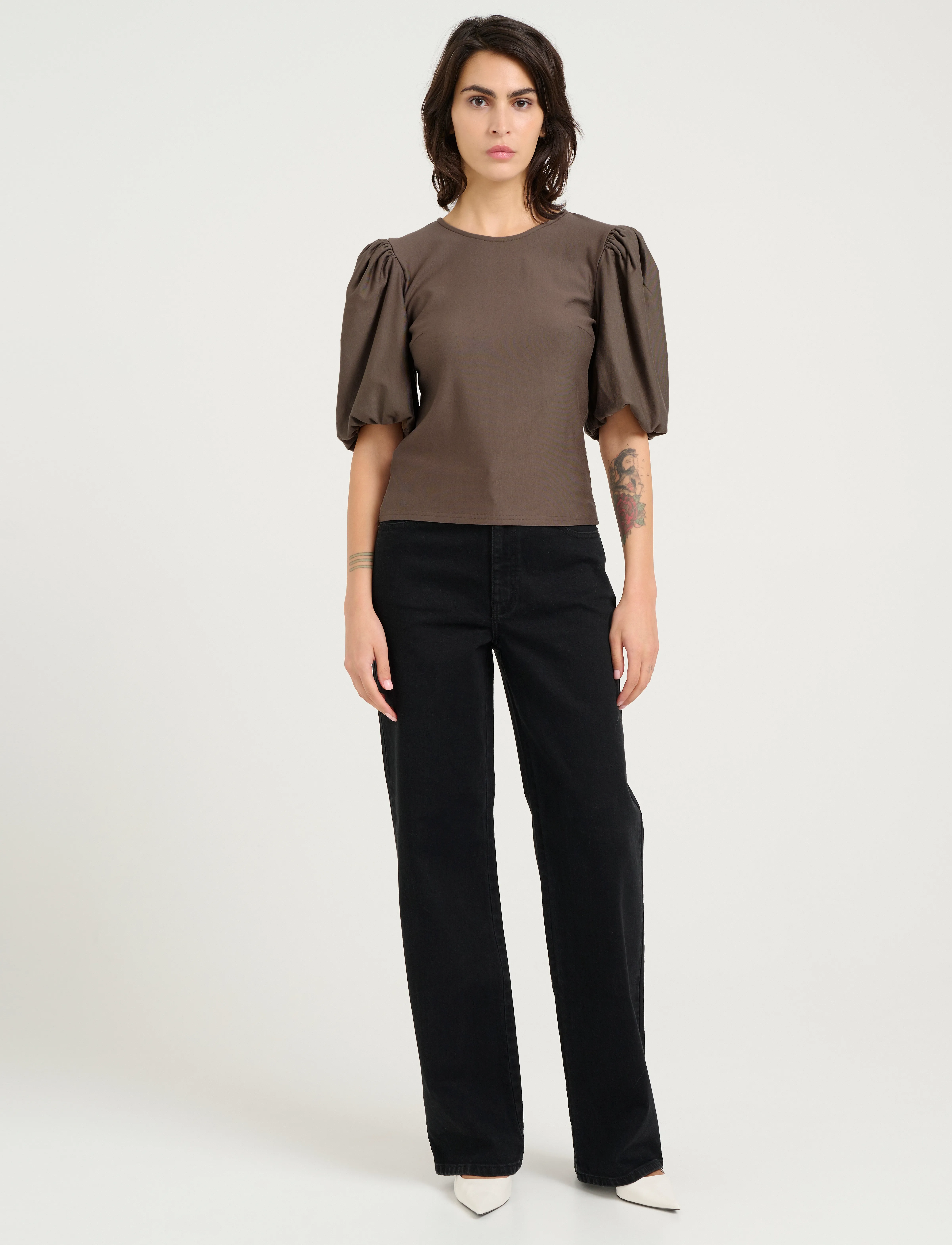 Gestuz - RifaGZ balloon blouse - blouses à manches courtes - earth - 3