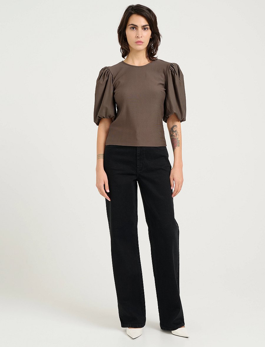 Gestuz - RifaGZ balloon blouse - blouses à manches courtes - earth - 3