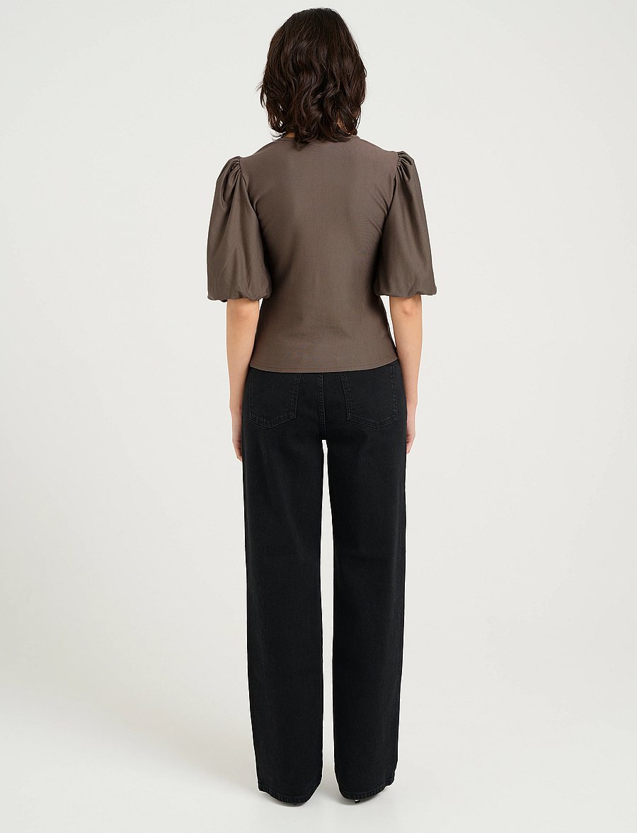 Gestuz - RifaGZ balloon blouse - blouses à manches courtes - earth - 4