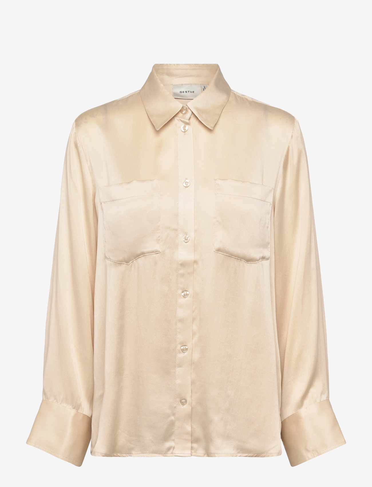 Gestuz - SilkeGZ shirt NOOS - langærmede skjorter - birch - 0