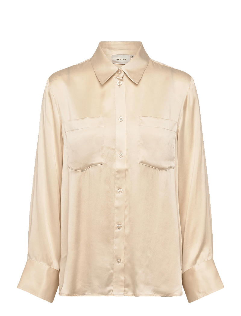 Gestuz - SilkeGZ shirt NOOS - langærmede skjorter - birch - 0