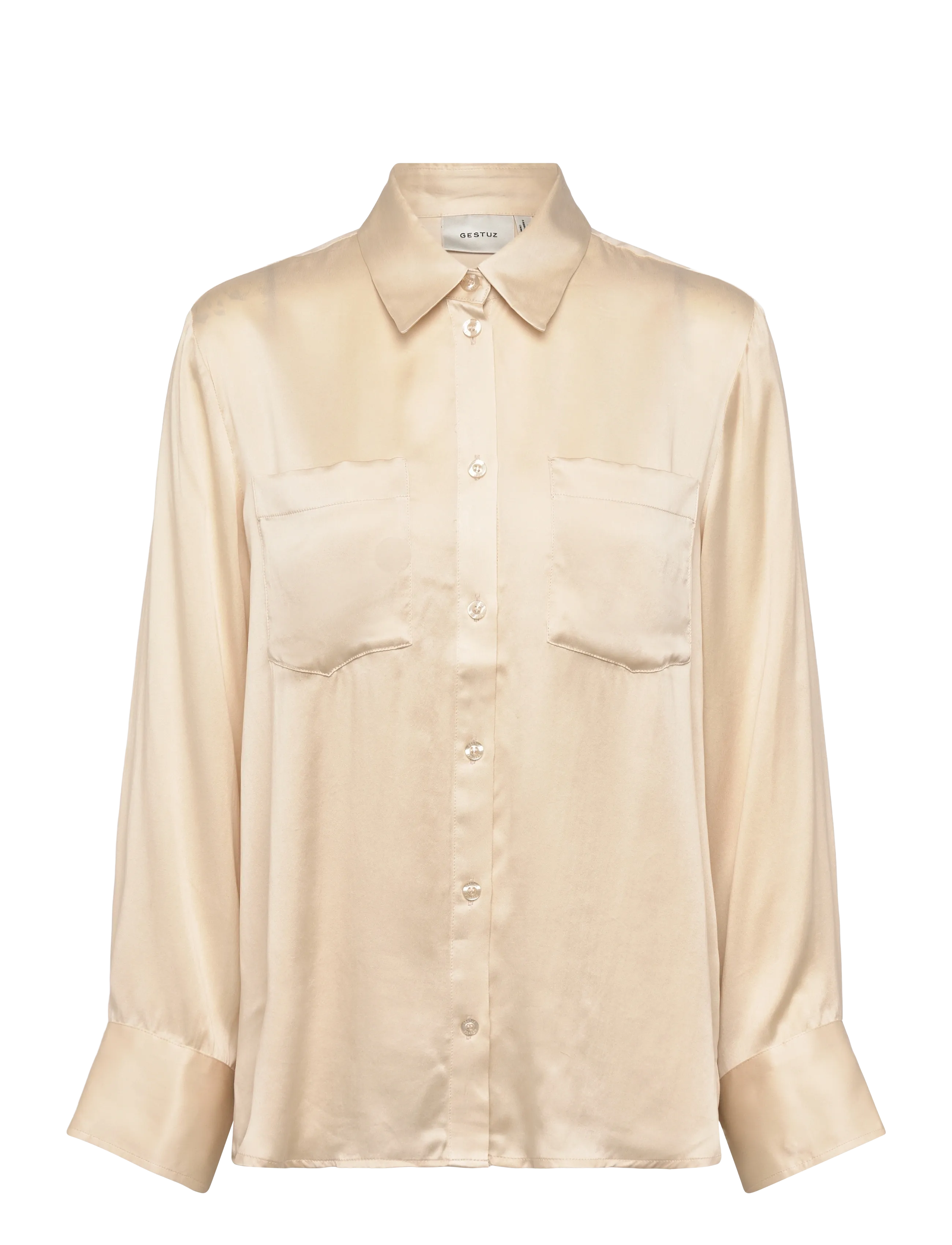 Gestuz SilkeGZ shirt NOOS - Bluser - BIRCH / cream