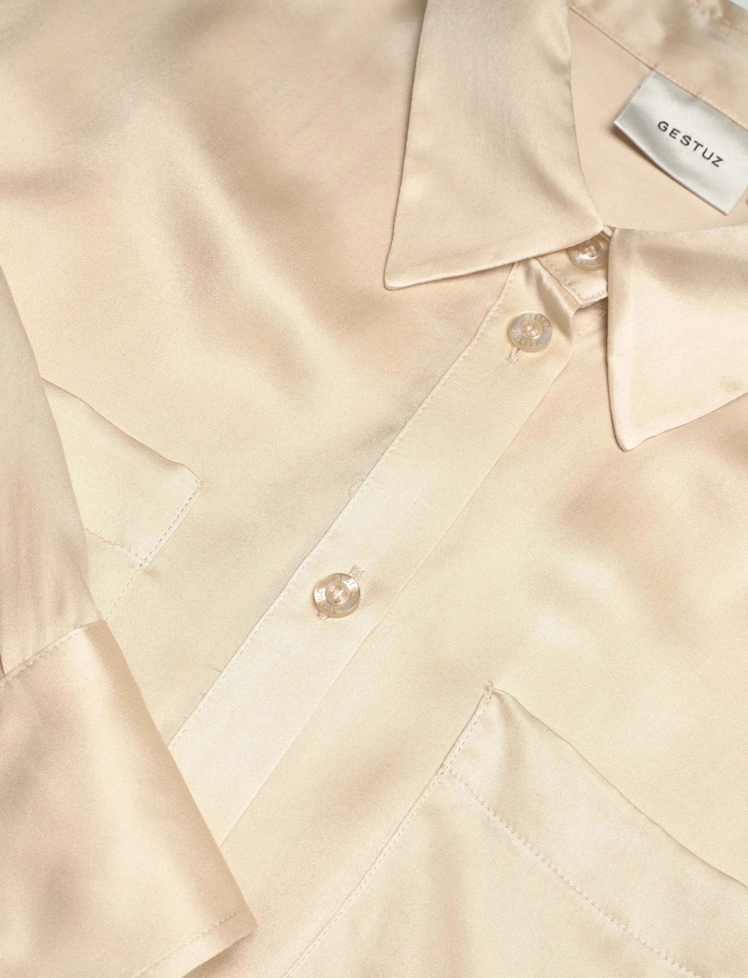 Gestuz - SilkeGZ shirt NOOS - langärmlige hemden - birch - 2
