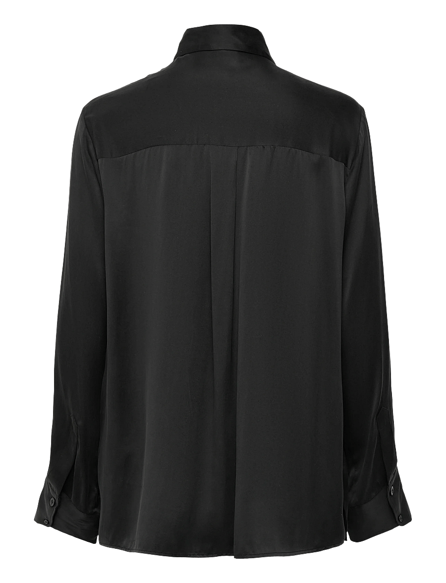 Gestuz - SilkeGZ shirt NOOS - långärmade skjortor - black - 1