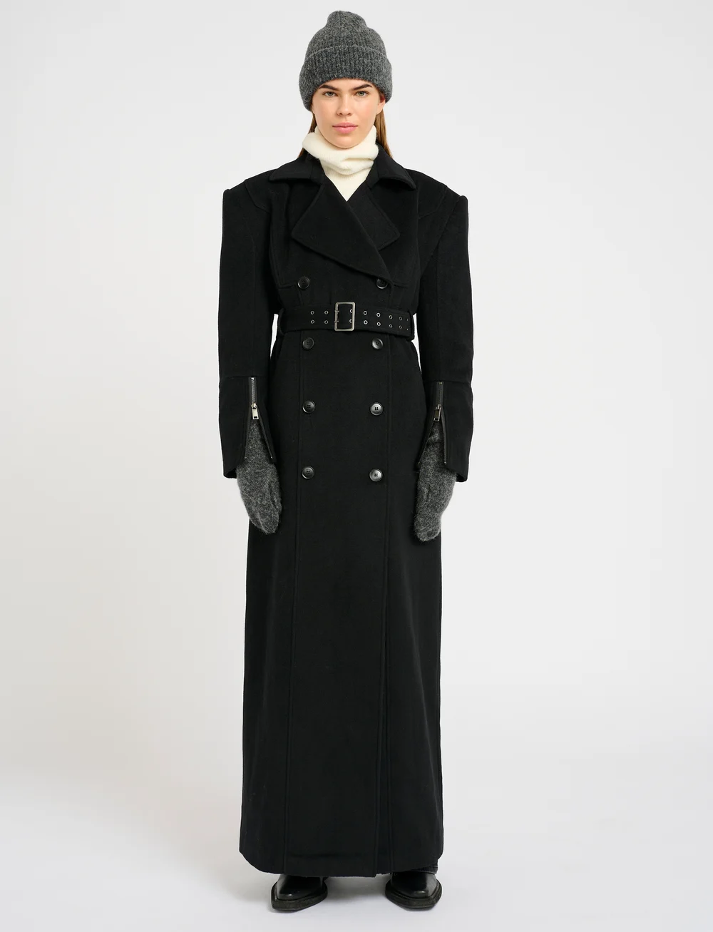 Gestuz - AlphaGZ mittens - luffer - charcoal melange - 3