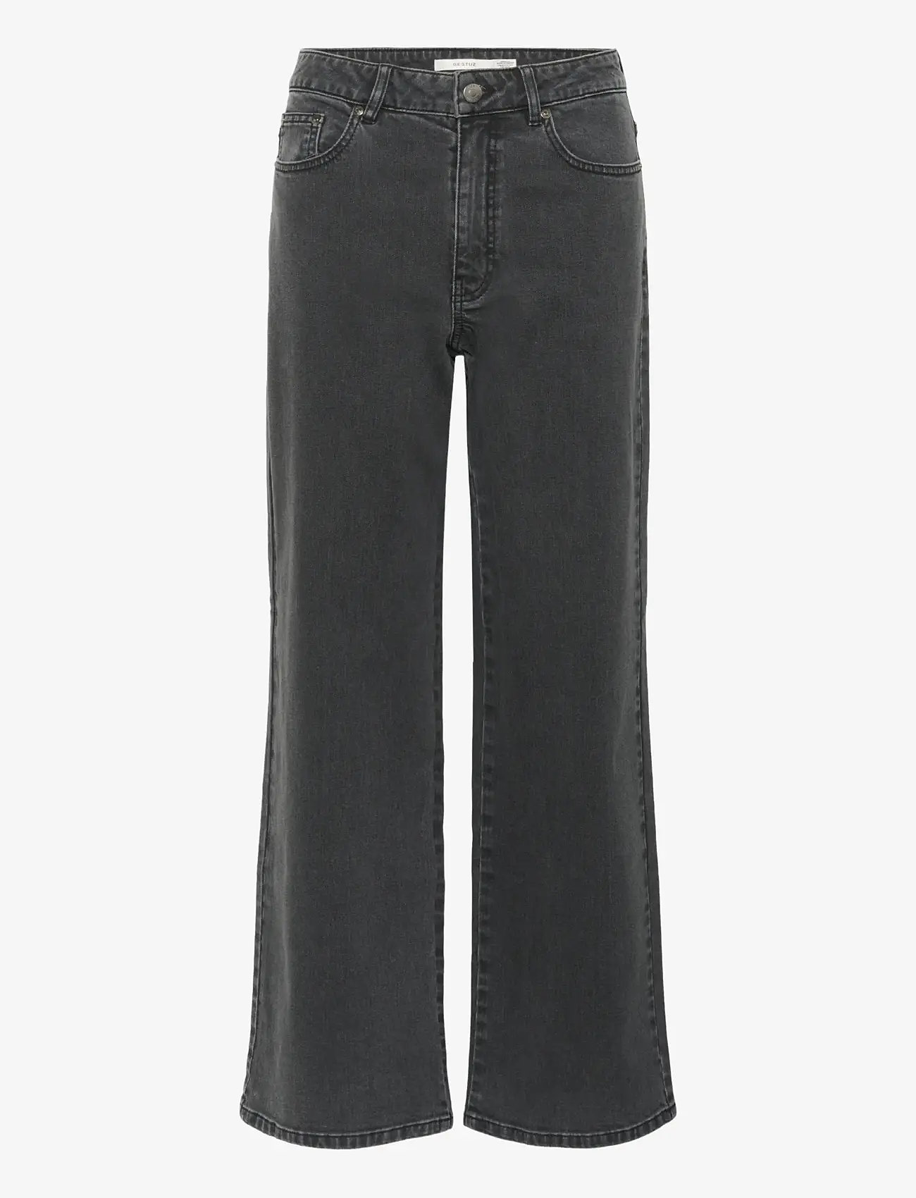 Gestuz - ZolinaGZ HW wide jeans NOOS - hosen mit weitem bein - charcoal grey - 1