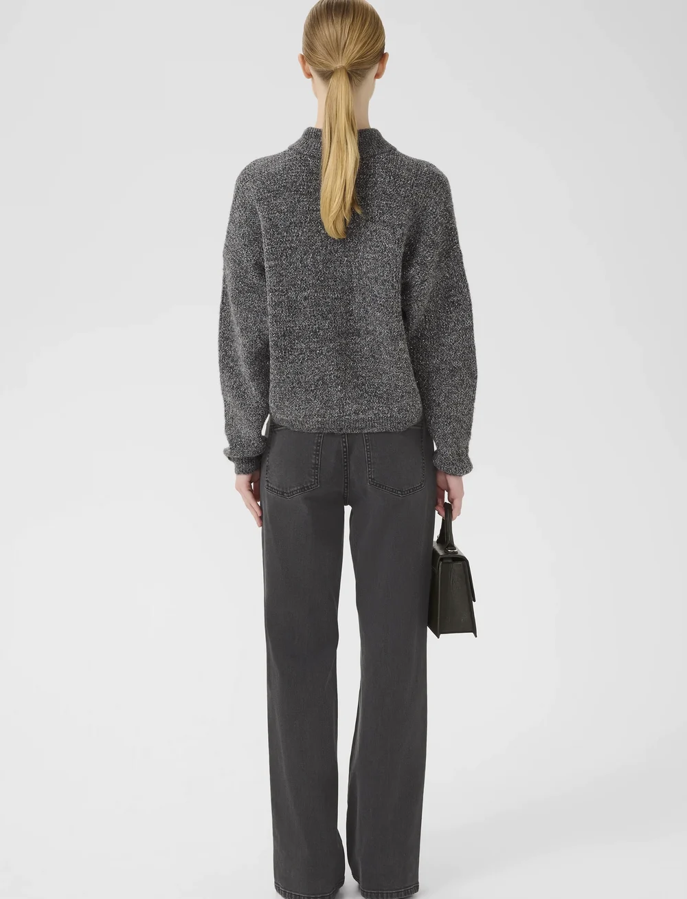 Gestuz - ZolinaGZ HW wide jeans NOOS - wide leg jeans - charcoal grey - 4