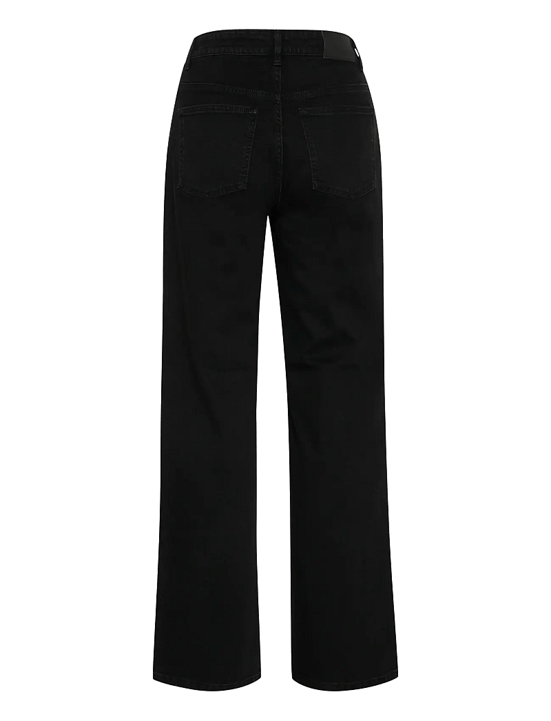 Gestuz - ZolinaGZ HW wide jeans NOOS - hosen mit weitem bein - washed dark black - 2