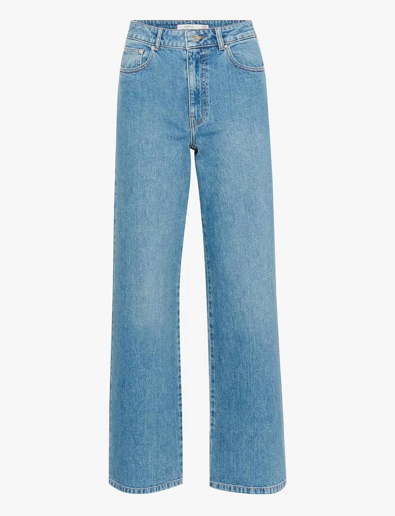 Gestuz - ZolinaGZ HW wide jeans NOOS - brede jeans - washed mid blue - 1