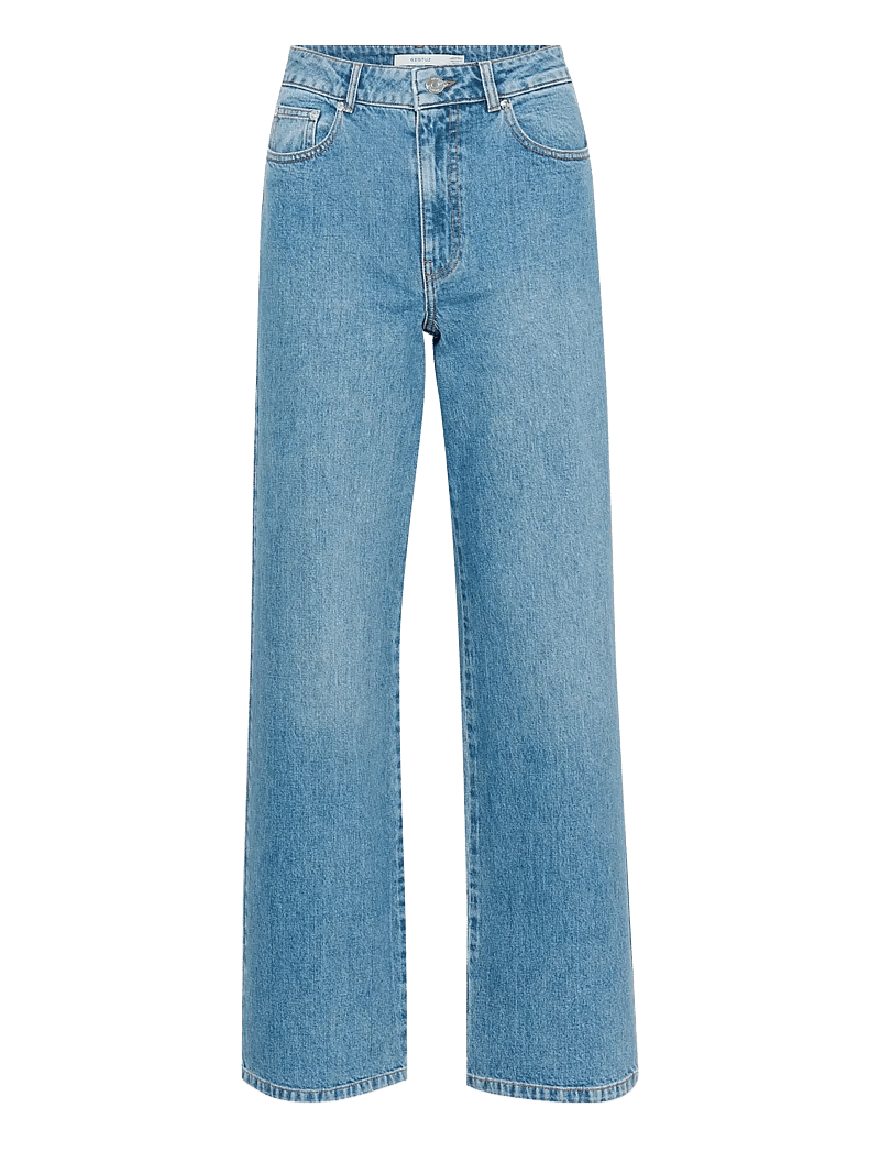 Gestuz - ZolinaGZ HW wide jeans NOOS - brede jeans - washed mid blue - 1