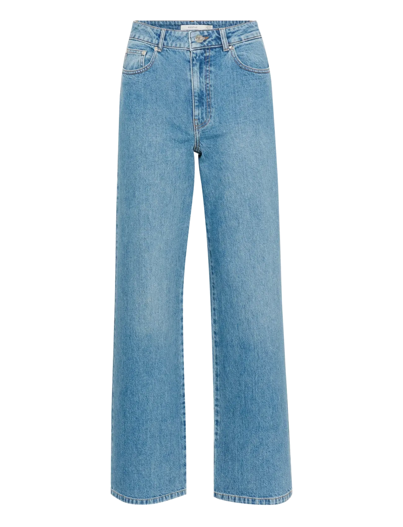 Gestuz ZolinaGZ HW wide jeans NOOS - Brede jeans - WASHED MID BLUE / blue