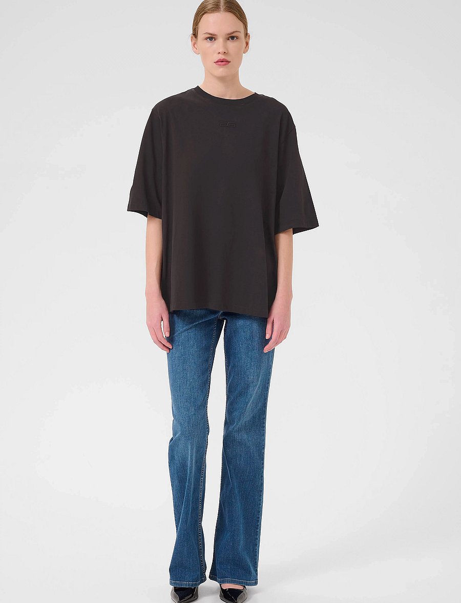 Gestuz - SimmaGZ emb tee NOOS - t-shirts - black - 3