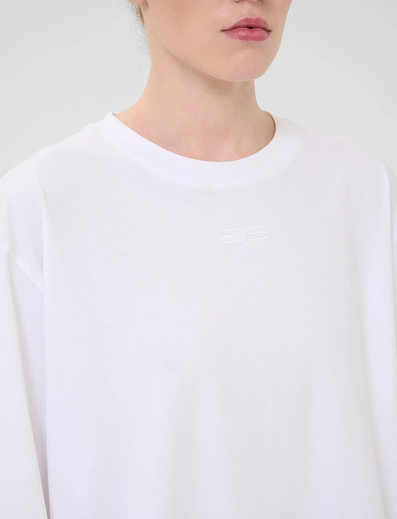 Gestuz - SimmaGZ emb tee NOOS - t-shirts - bright white - 5