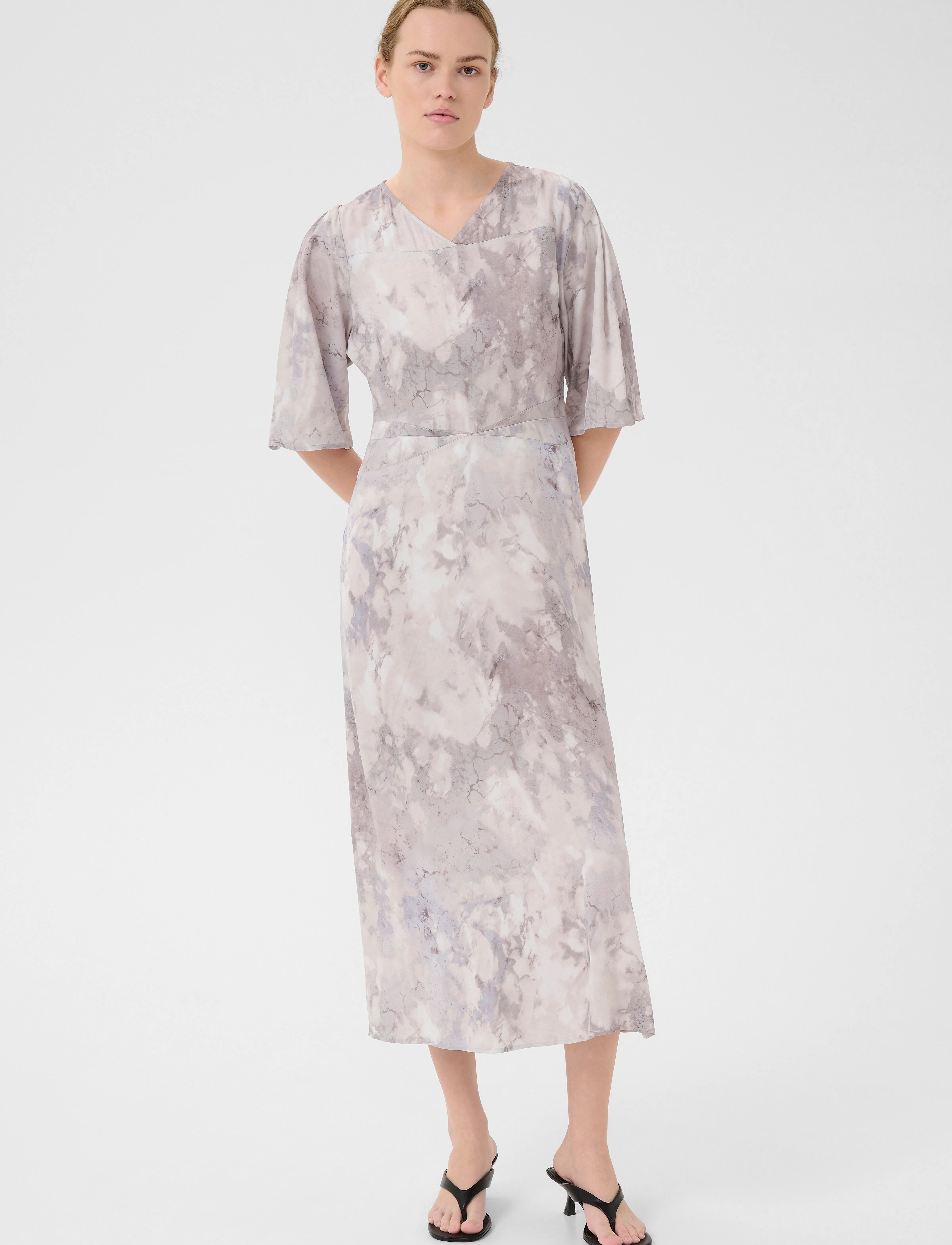 Gestuz GZmag P dress - Kleider - GREY MARBLE / grey