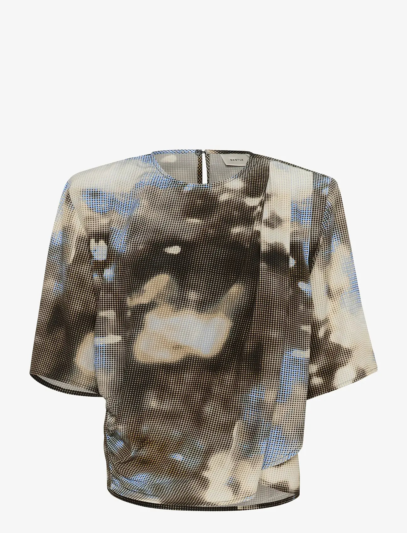 Gestuz - GZmaida P blouse - kortärmade blusar - blue blur - 1