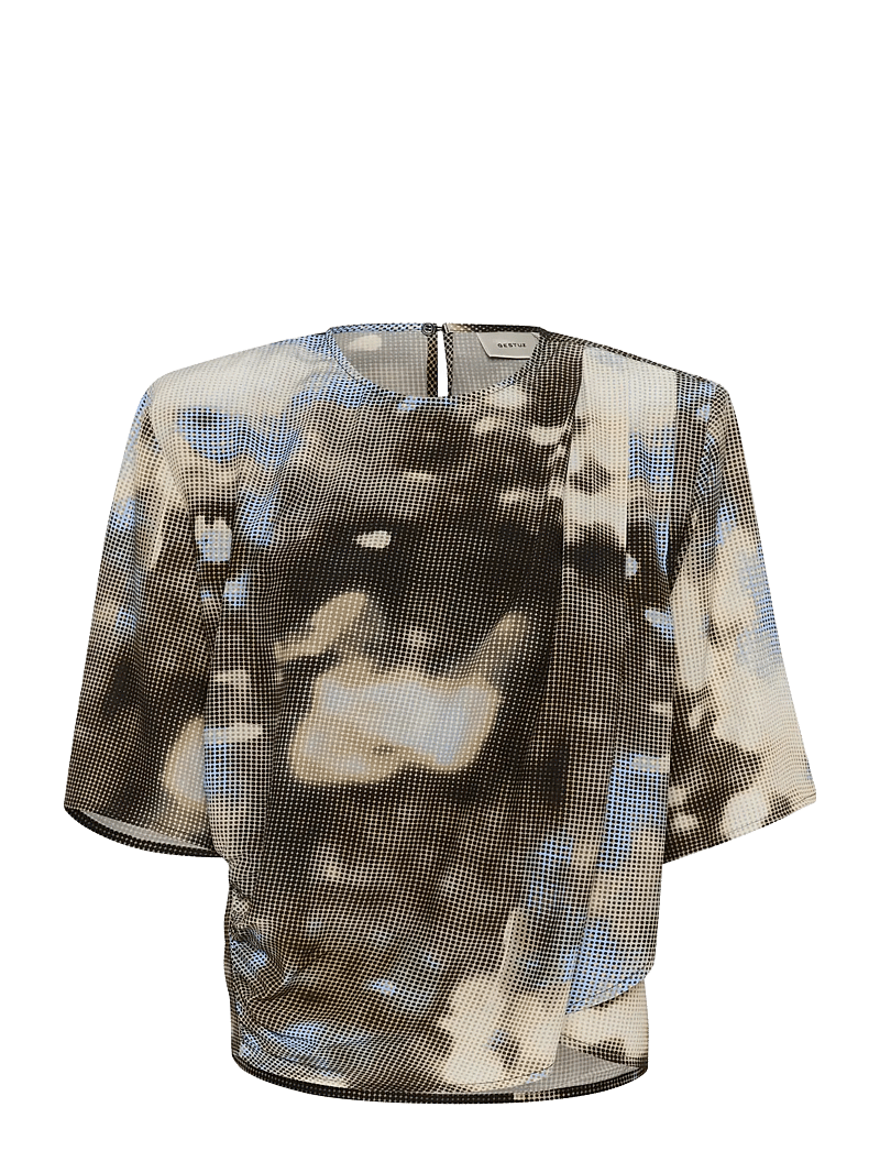 Gestuz - GZmaida P blouse - kortärmade blusar - blue blur - 1