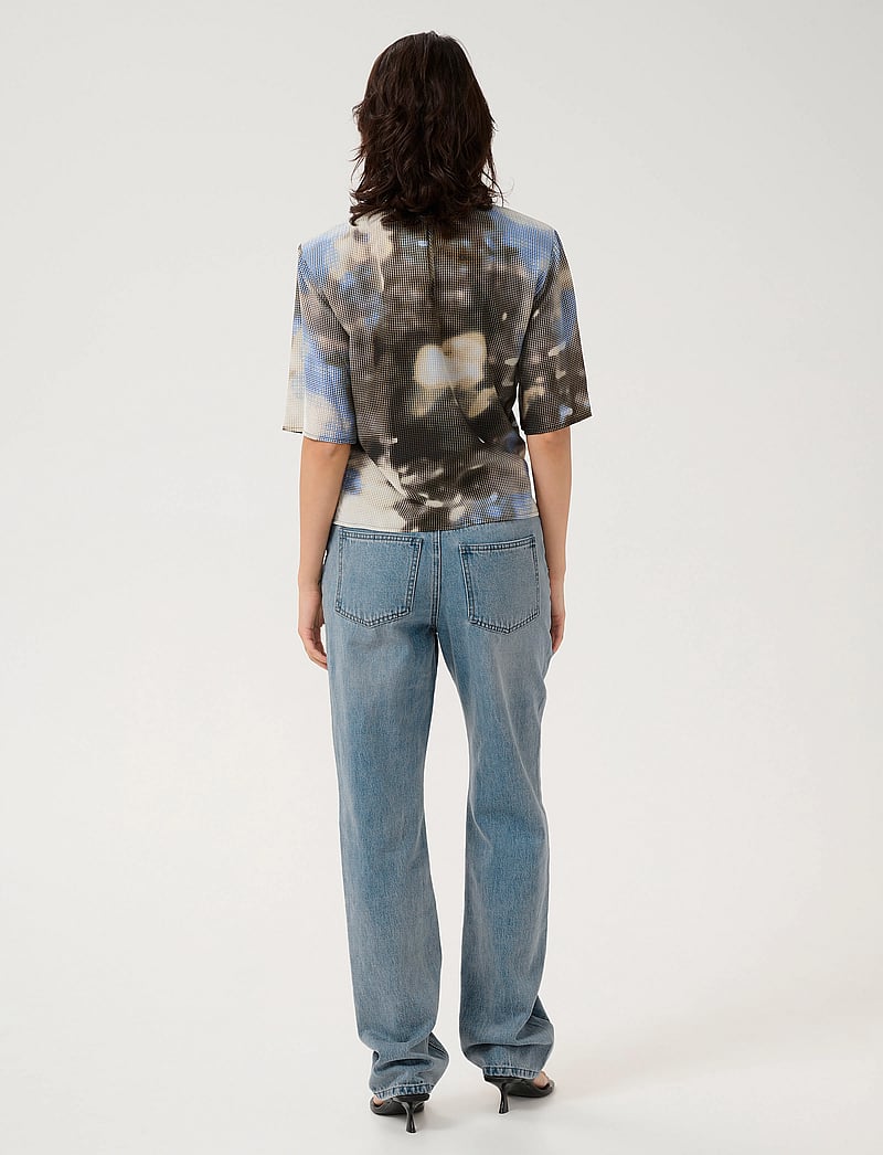 Gestuz - GZmaida P blouse - kortärmade blusar - blue blur - 4