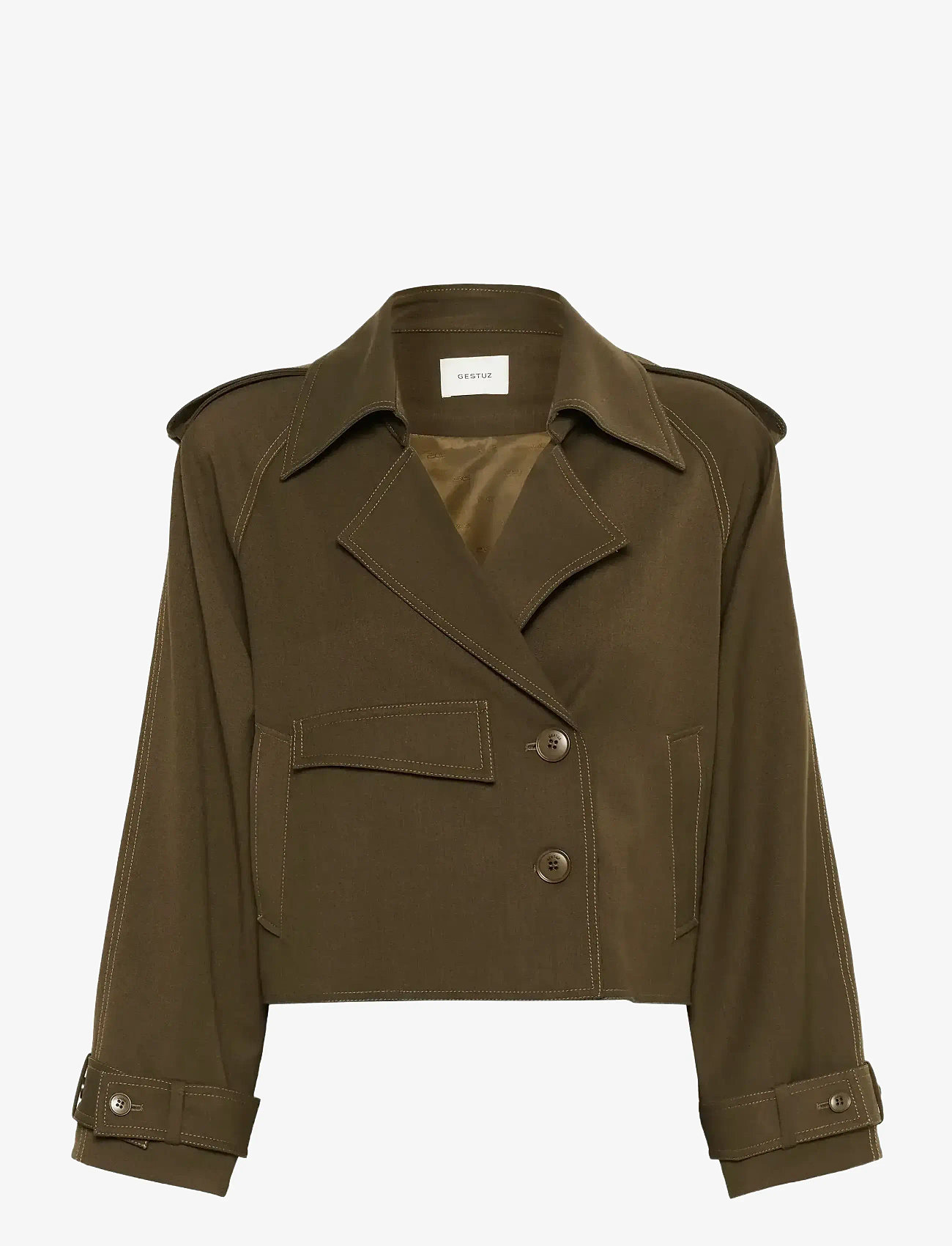 Gestuz - GZedina short jacket - höstjackor - dark beech - 1