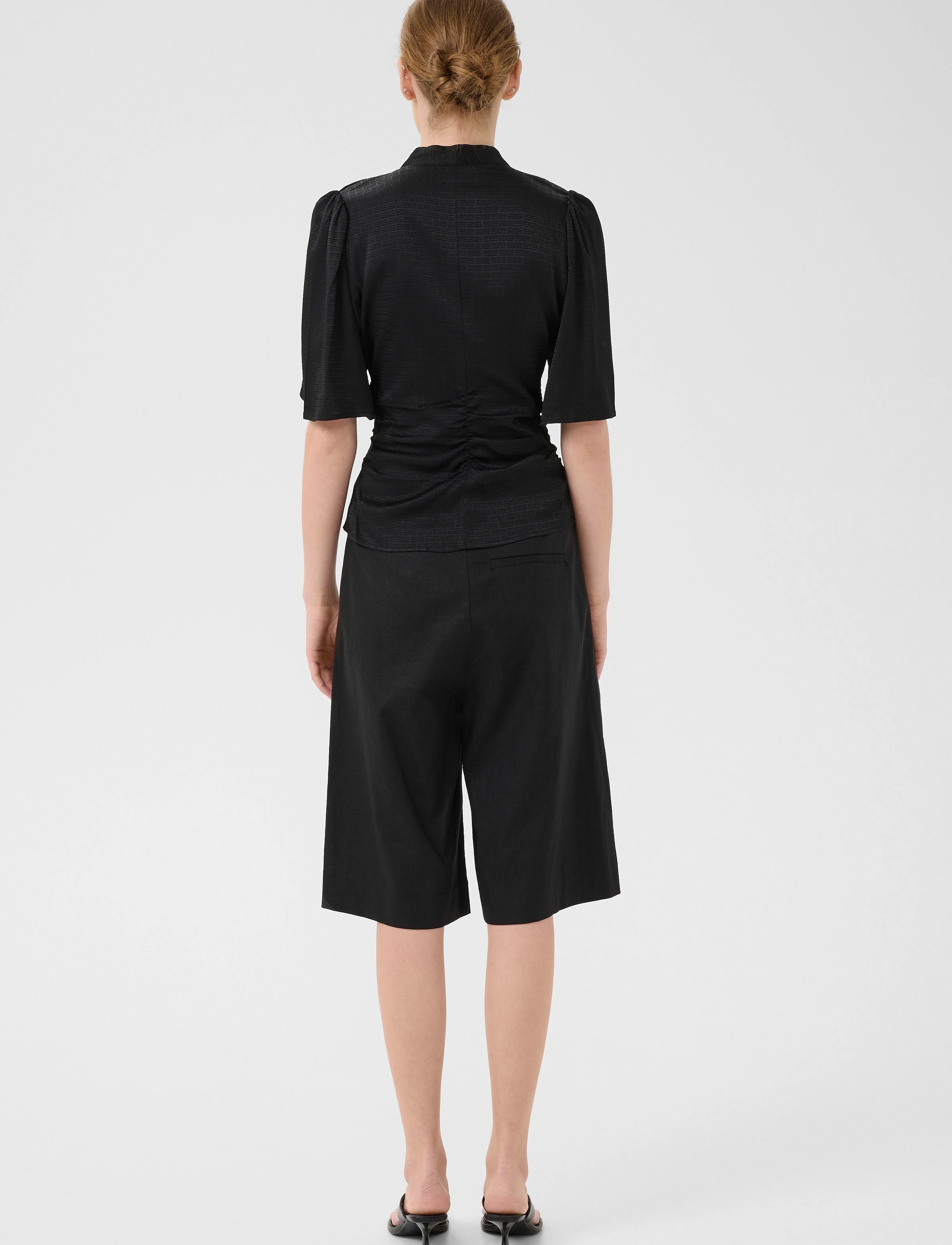 Gestuz - GZbianca blouse - kortærmede bluser - black - 4