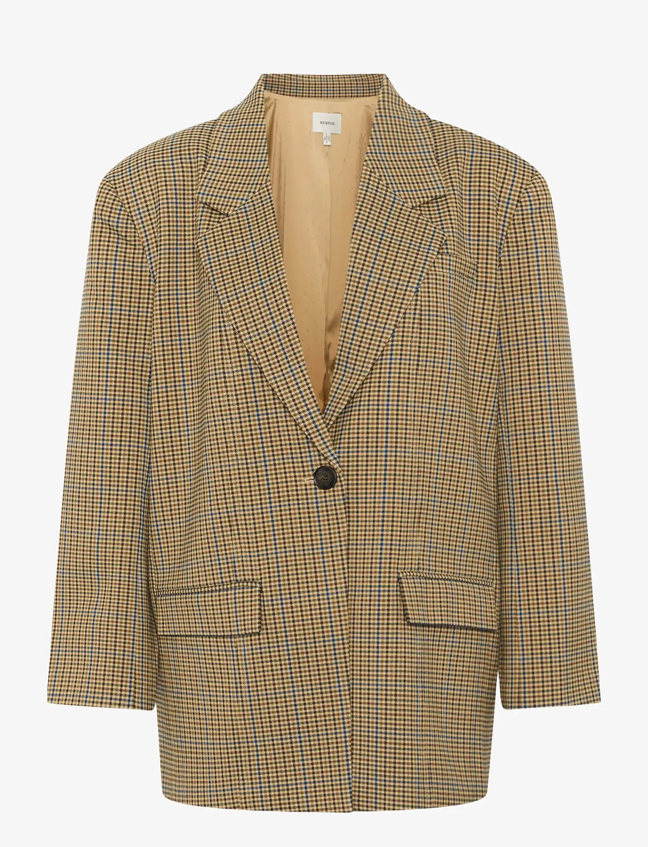Gestuz - GZcorina OZ blazer - enkeltradede blazere - multi color check - 1