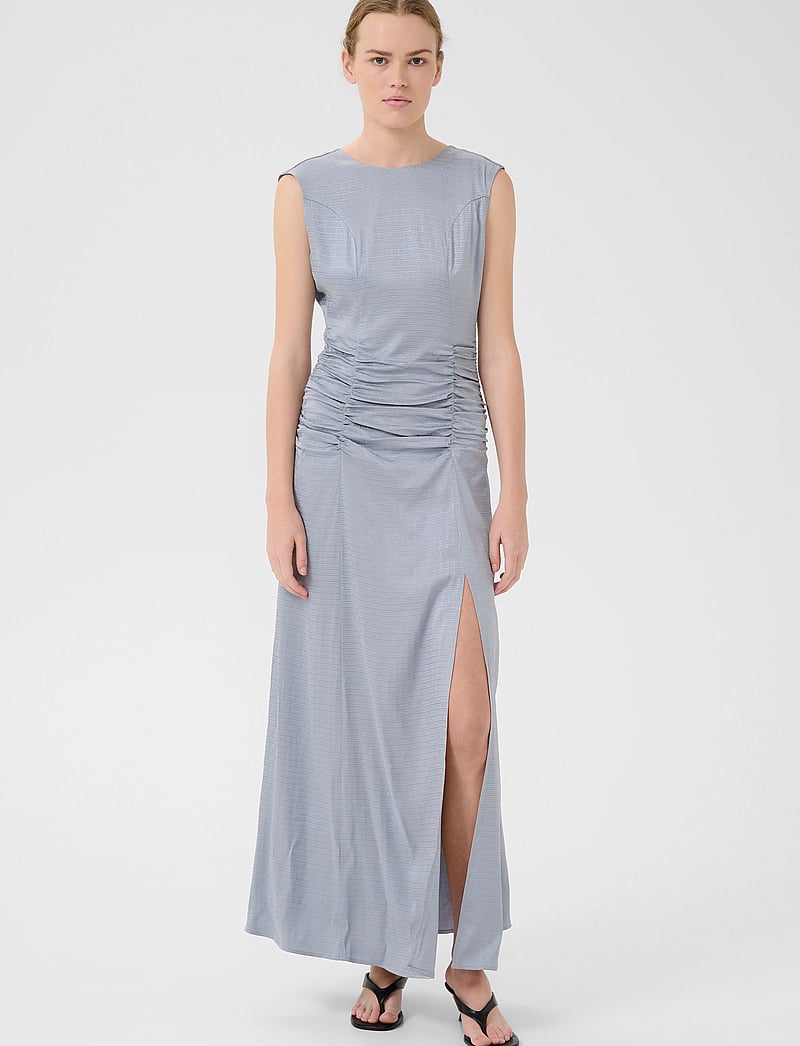 Gestuz - GZbianca maxi dress - aftonklänningar - grey blue - 3