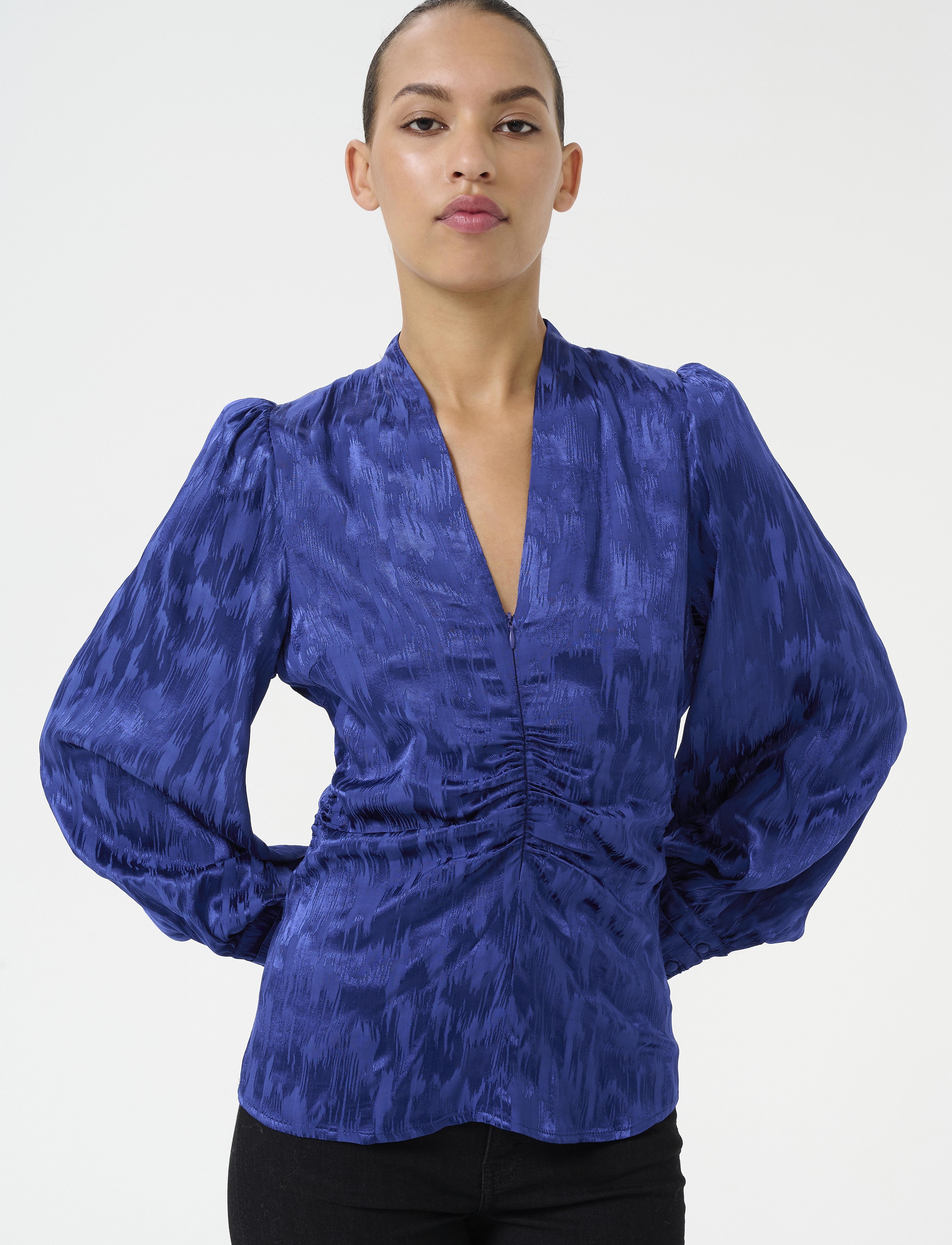 Gestuz Gzdalila Ls Blouse, 34, Blue, Bluser > Langærmede, Dame