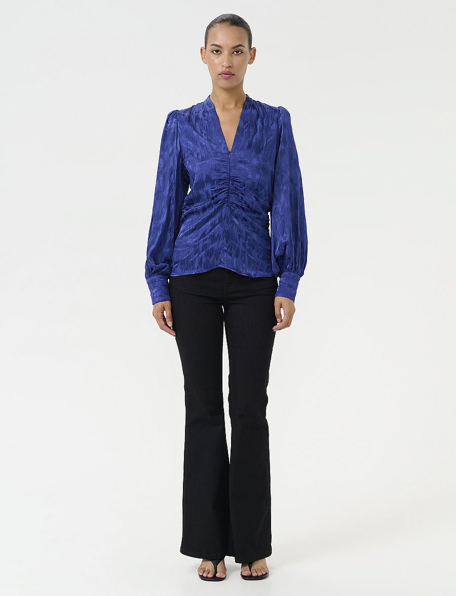 Gestuz - GZdalila LS blouse - langärmelige blusen - bellwether blue - 3