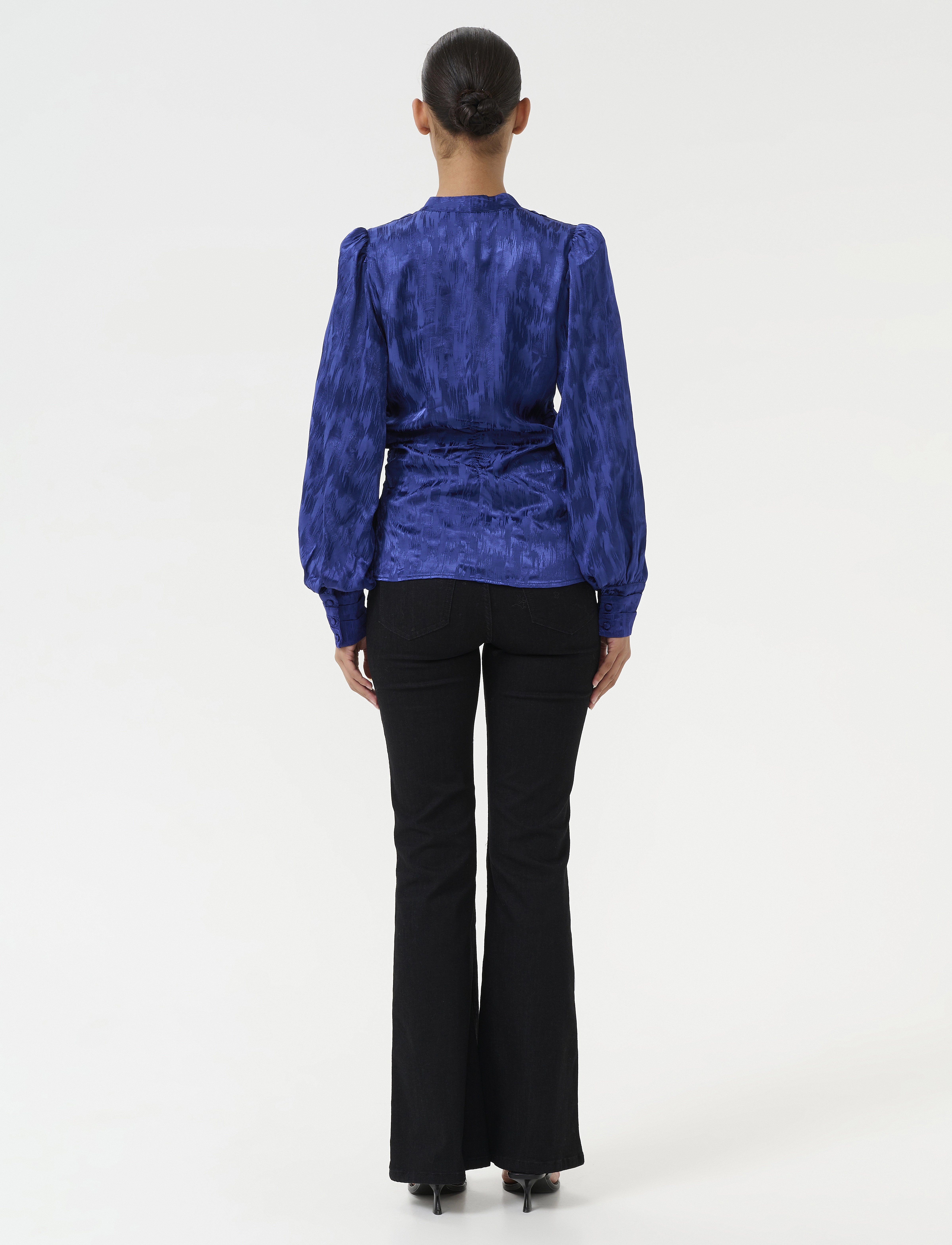 Gestuz - GZdalila LS blouse - long-sleeved blouses - bellwether blue - 4