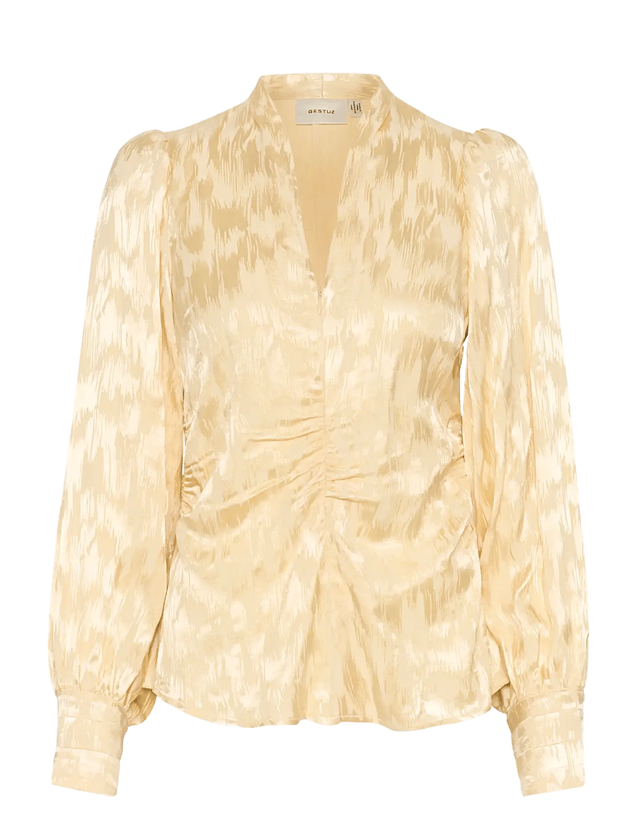 Gestuz - GZdalila LS blouse - langærmede bluser - gz butter yellow - 1