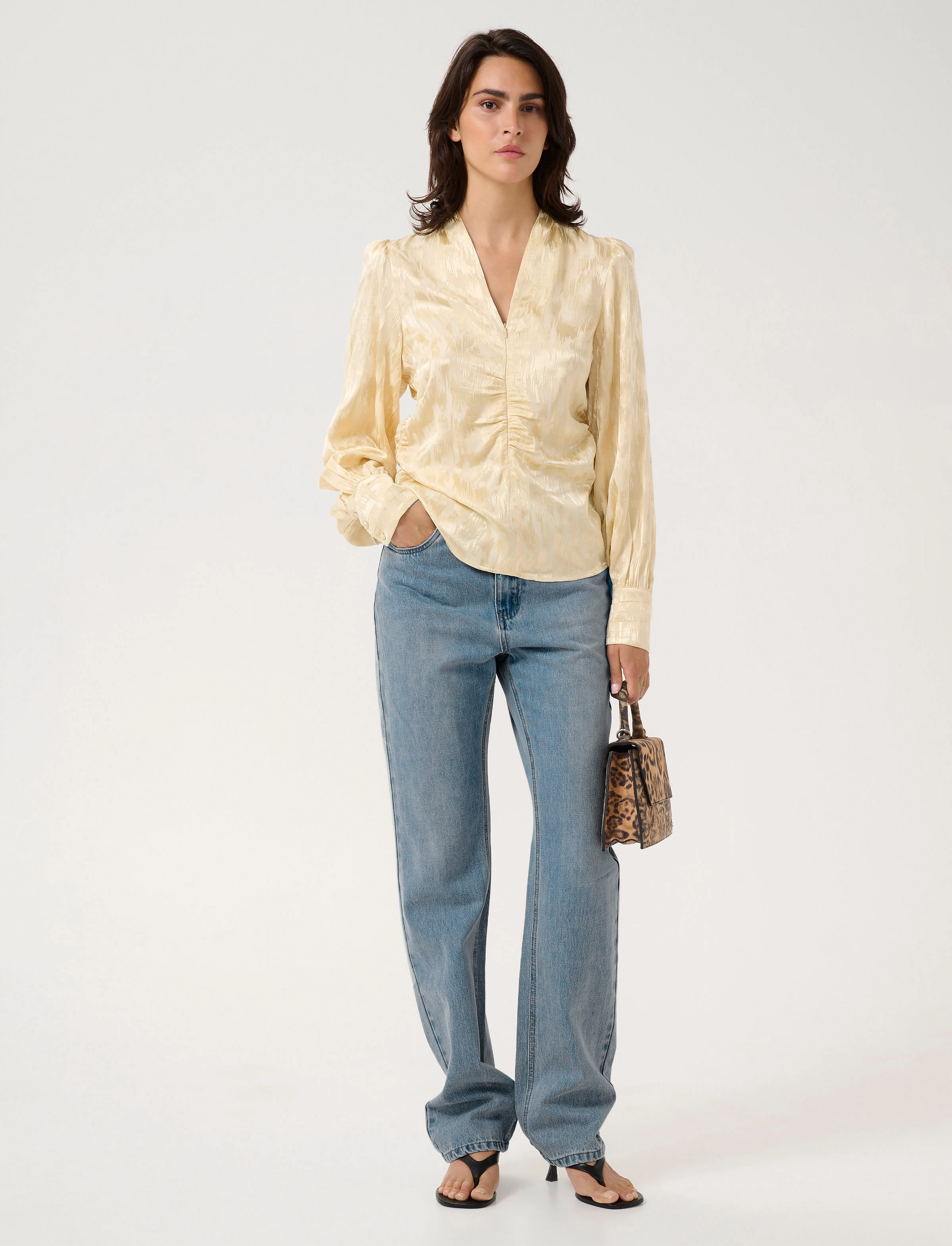 Gestuz - GZdalila LS blouse - langærmede bluser - gz butter yellow - 3