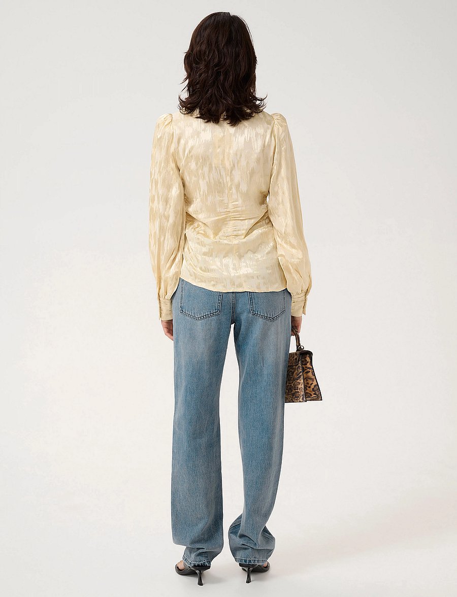 Gestuz - GZdalila LS blouse - langærmede bluser - gz butter yellow - 4