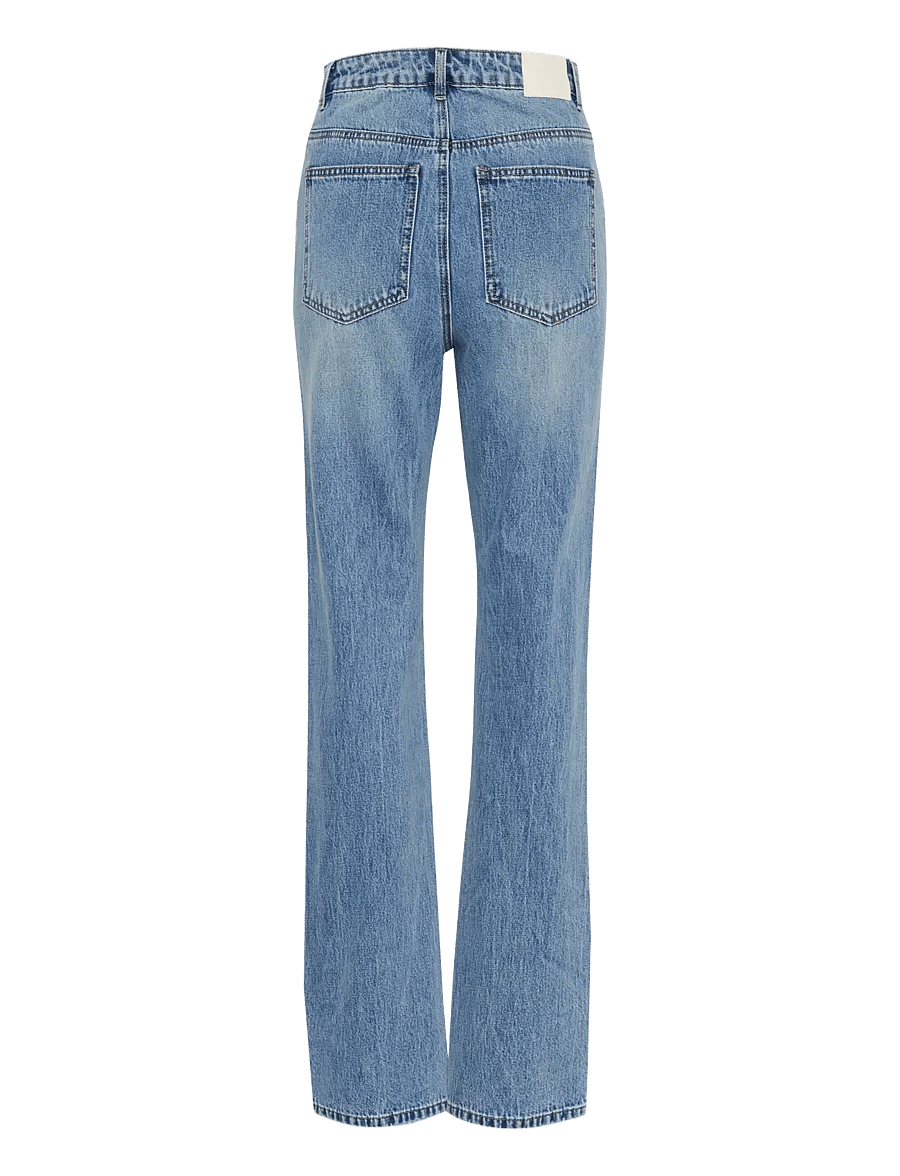 Gestuz - GZlayza HW straight jeans - gerade jeans - mid blue vintage wash - 2