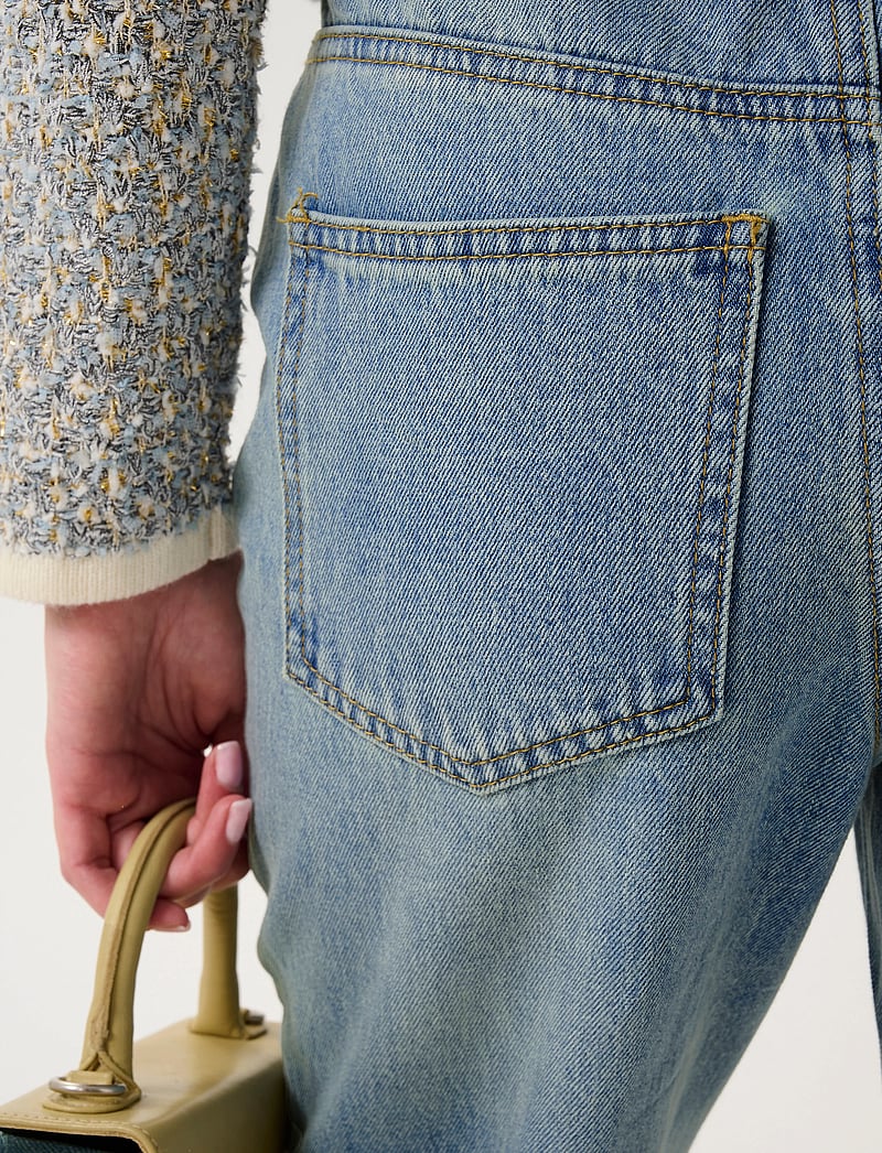 Gestuz - GZlayza HW straight jeans - raka jeans - mid blue vintage wash - 5