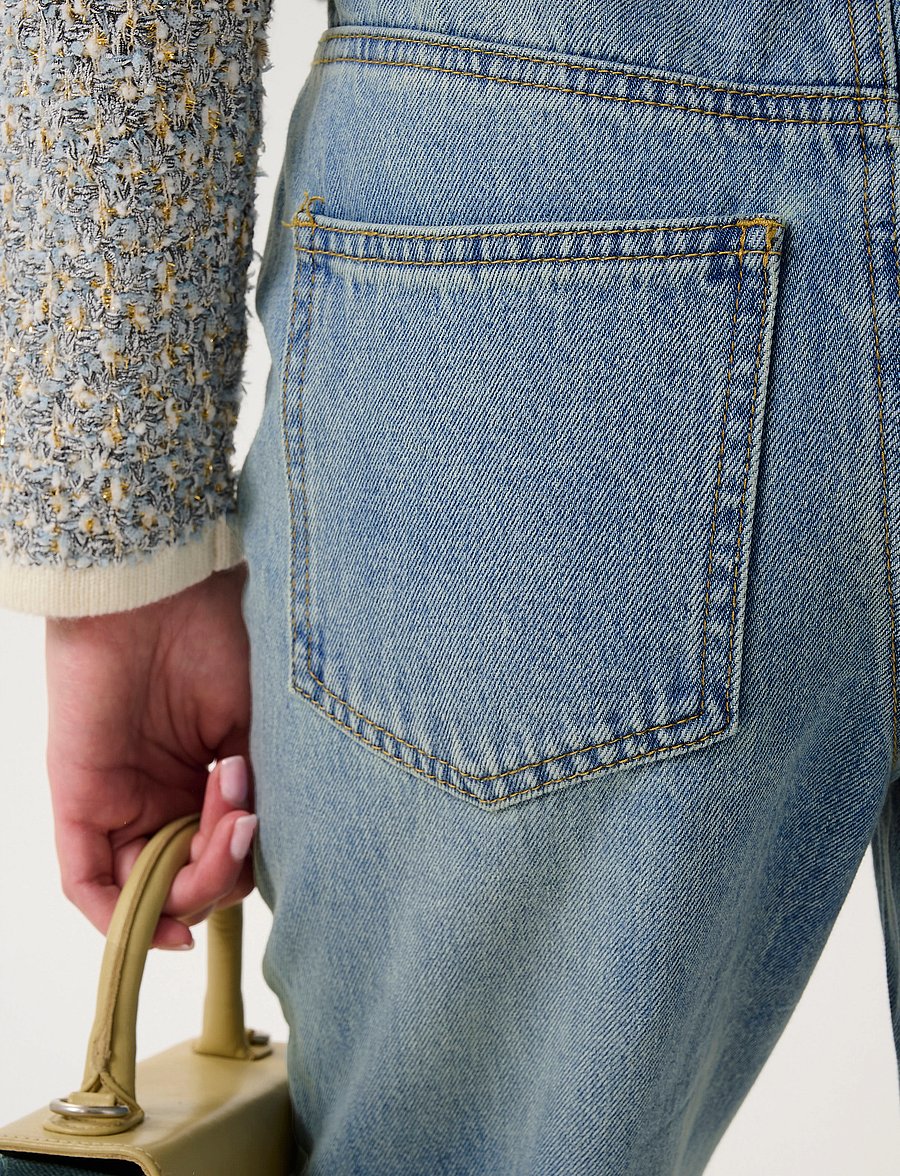 Gestuz - GZlayza HW straight jeans - gerade jeans - mid blue vintage wash - 5