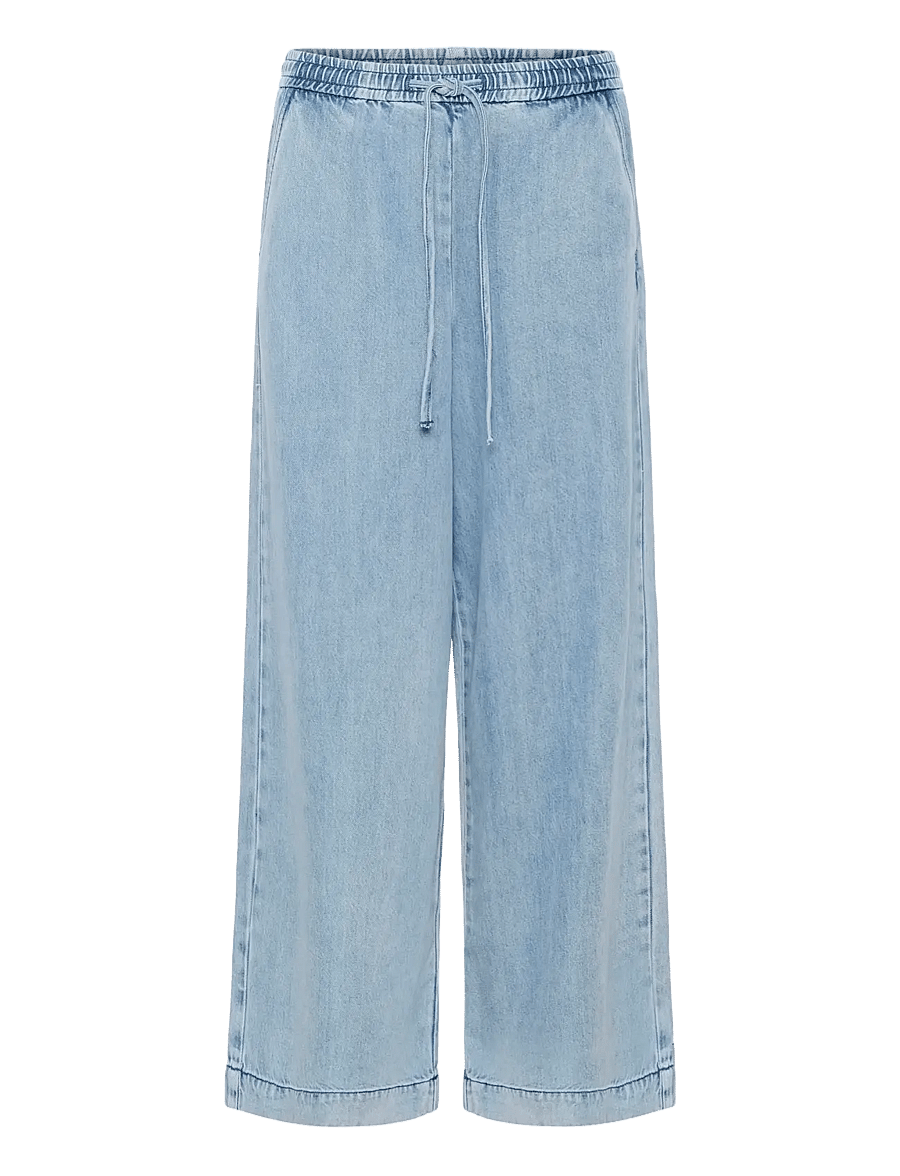 Gestuz - GZfelina MW pants - pantalons larges - light blue washed - 1
