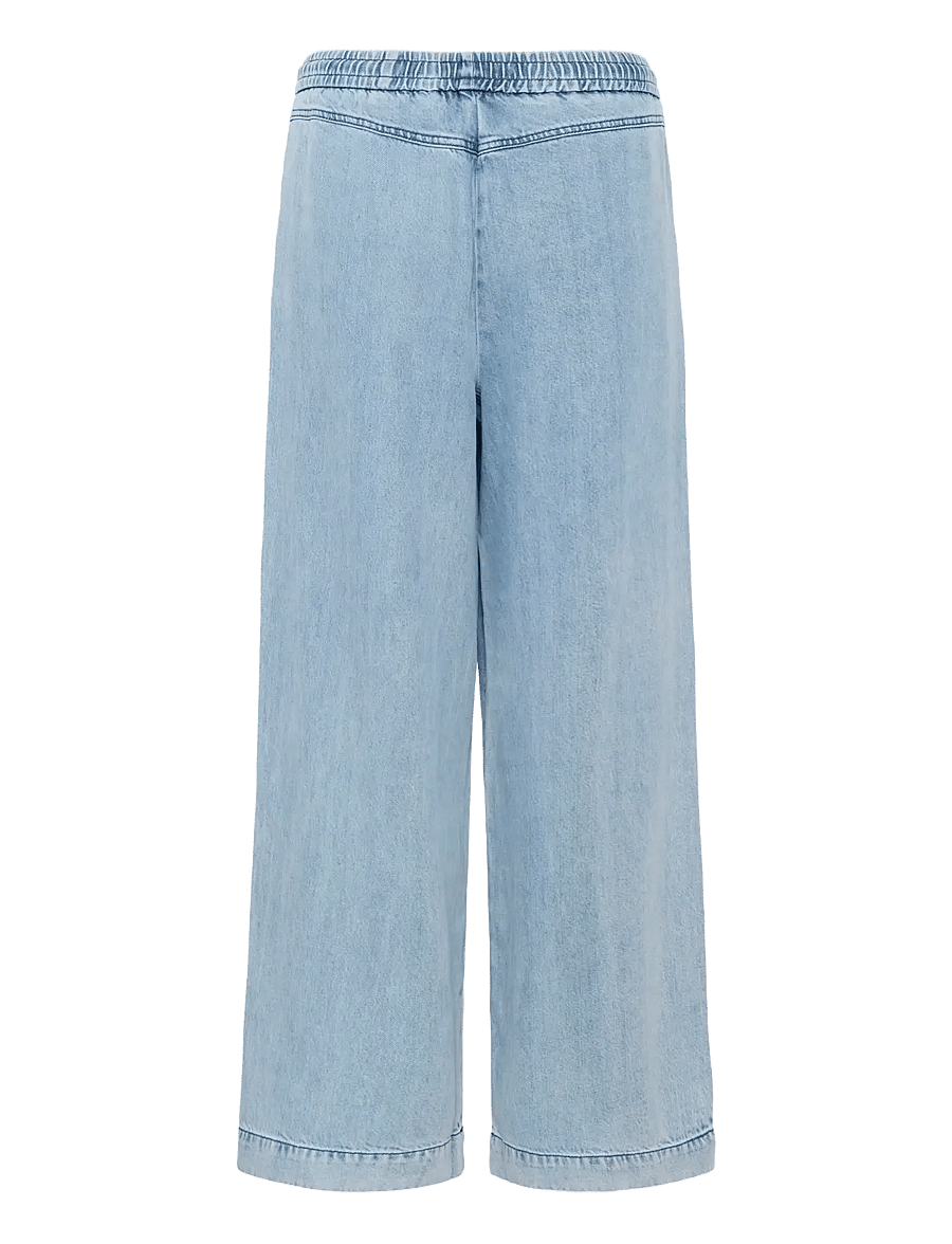 Gestuz - GZfelina MW pants - pantalons larges - light blue washed - 2